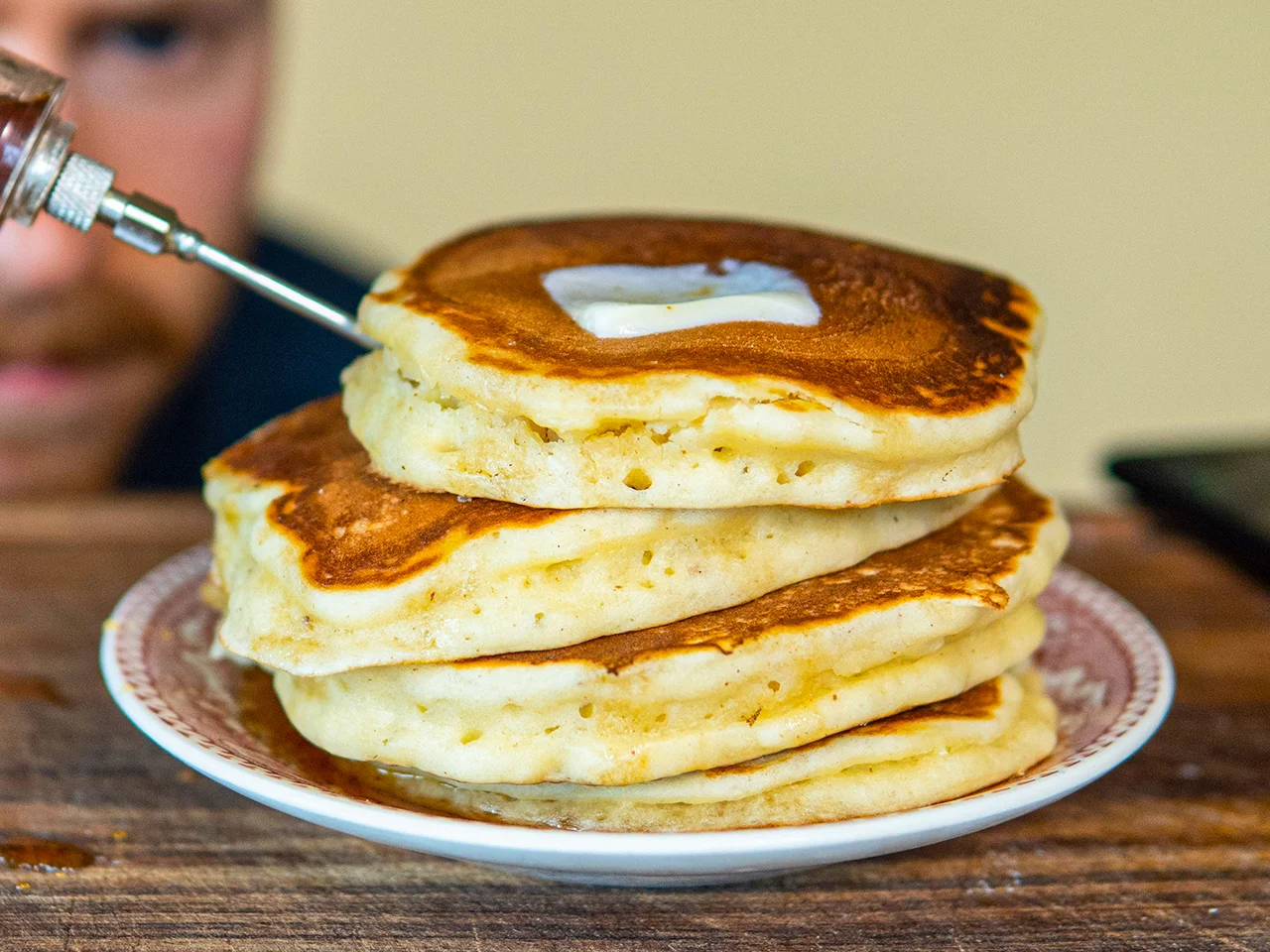 If you want moist, fluffy pancakes? Don't use butter.