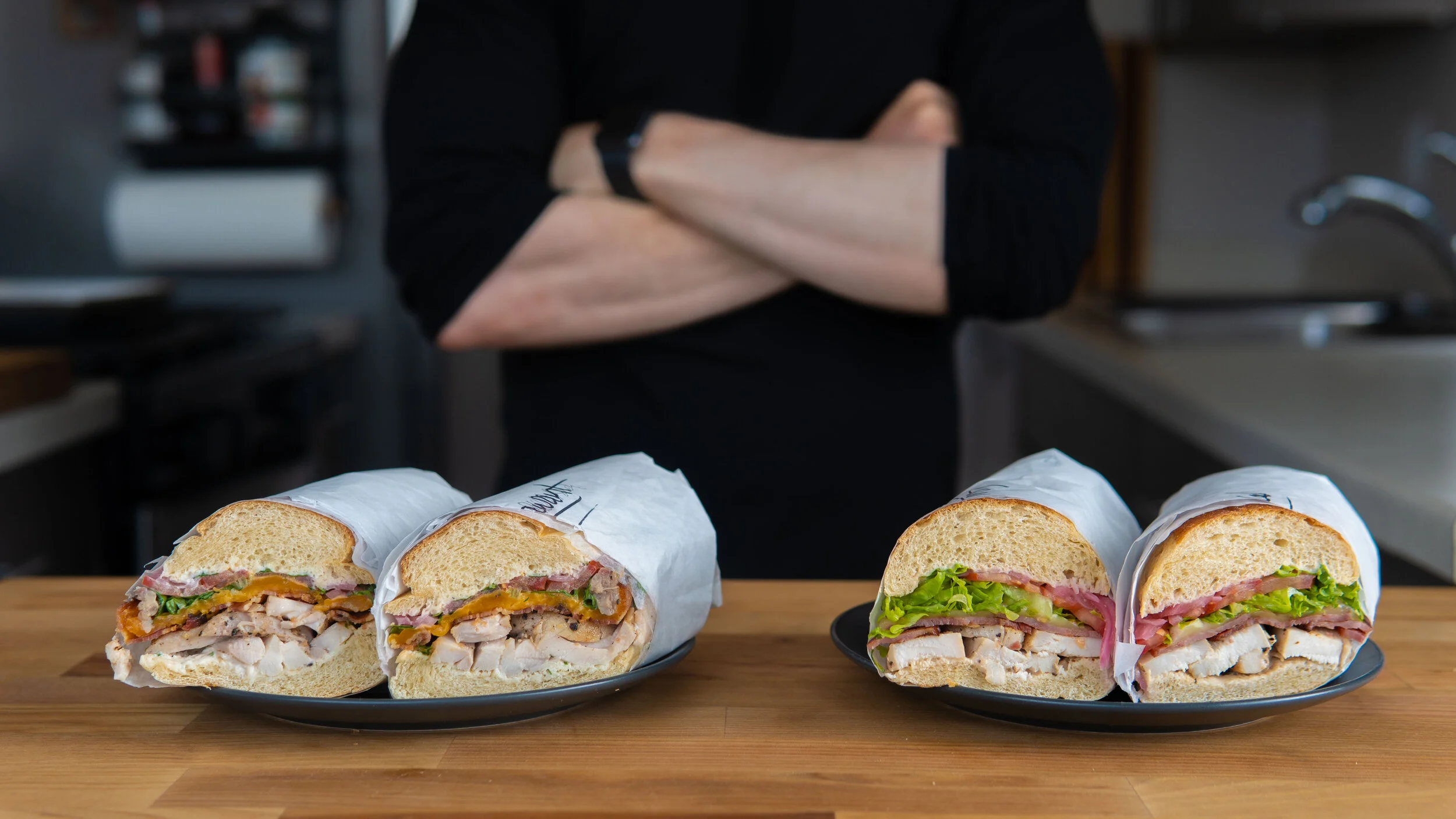 Chicken Bacon Hoagie: Lower Cal vs Restaurant Style