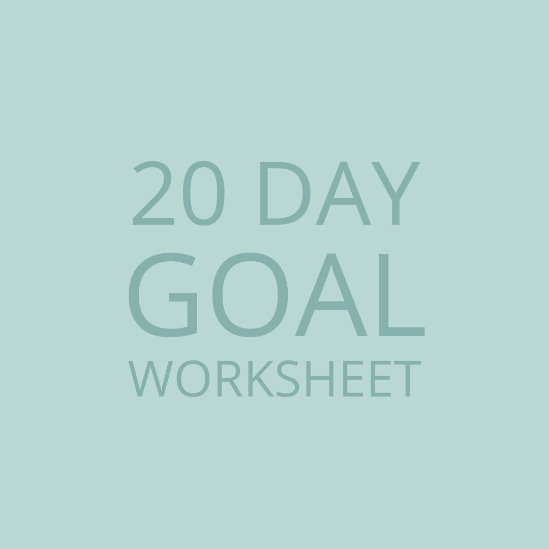 20 Day Goal Worksheet