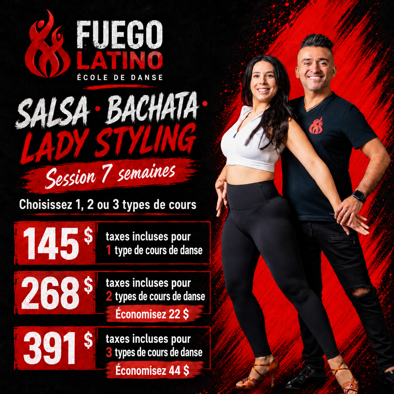 Salsa, Bachata & Lady Styling | Session de 7 semaines