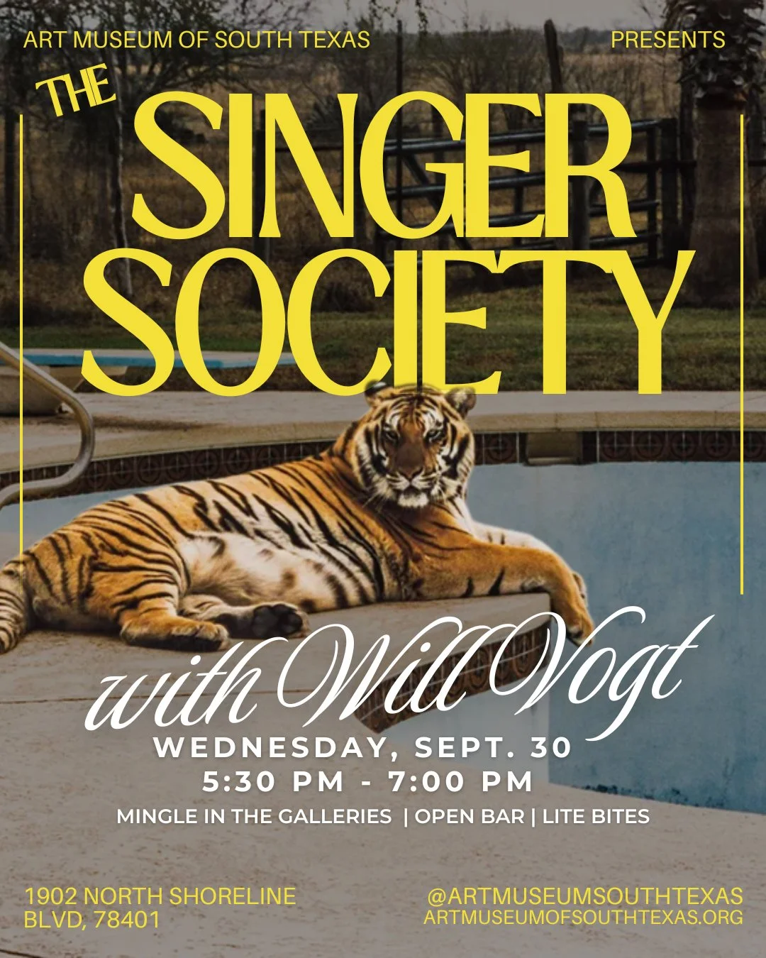 Singer Society Gallery Mingle ~ Art Museum of South Texas, Corpus Christi, TX