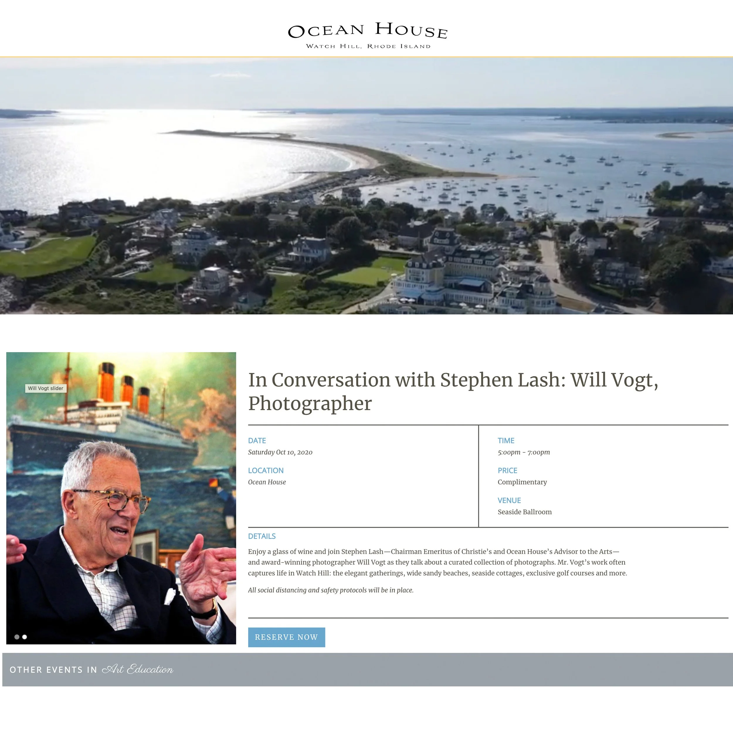 In Conversation with Stephen Lash, Ocean House ~ Watch Hill, RI — Will Vogt