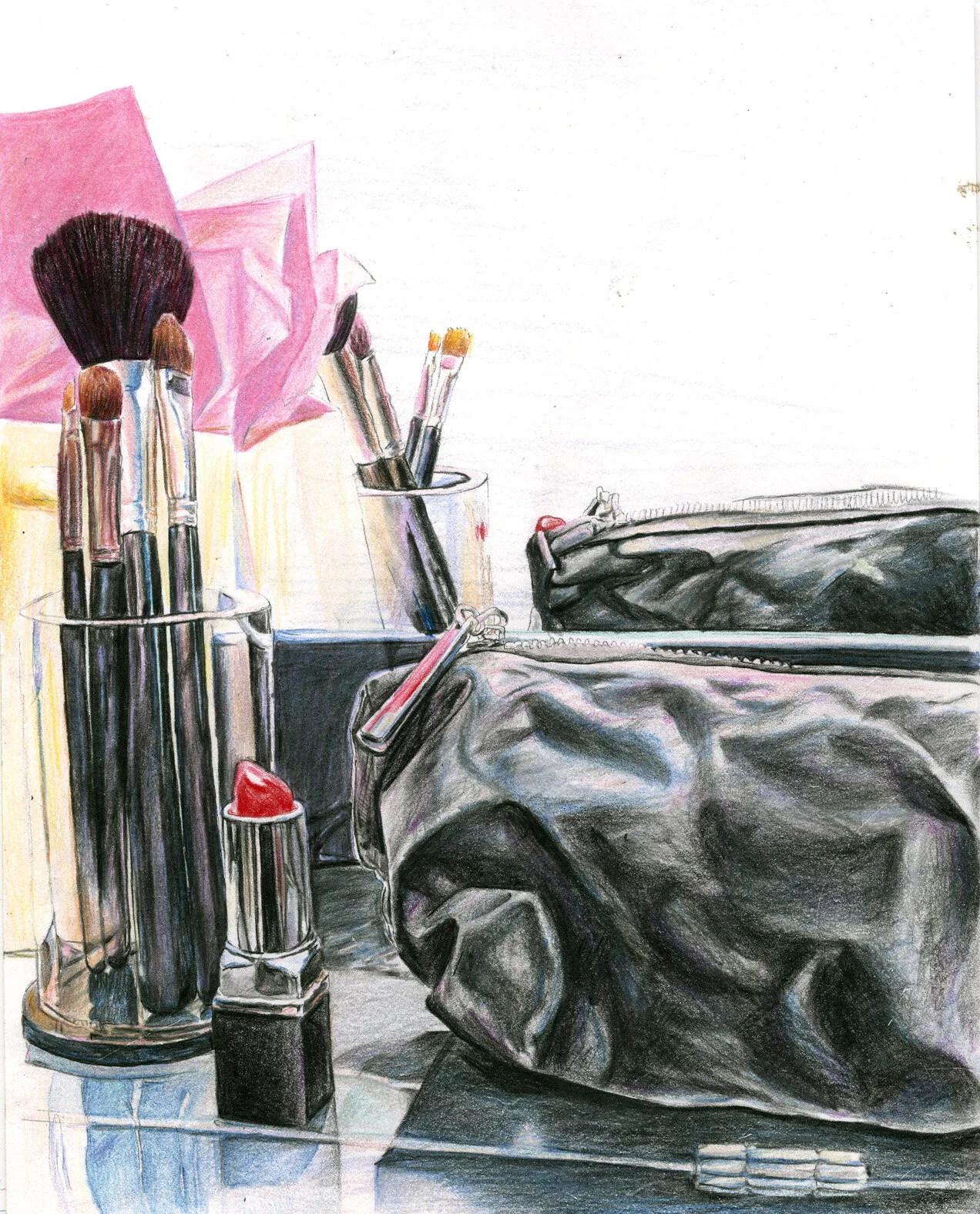 Beauty Bar: coloured pencils on smooth watercolour paper