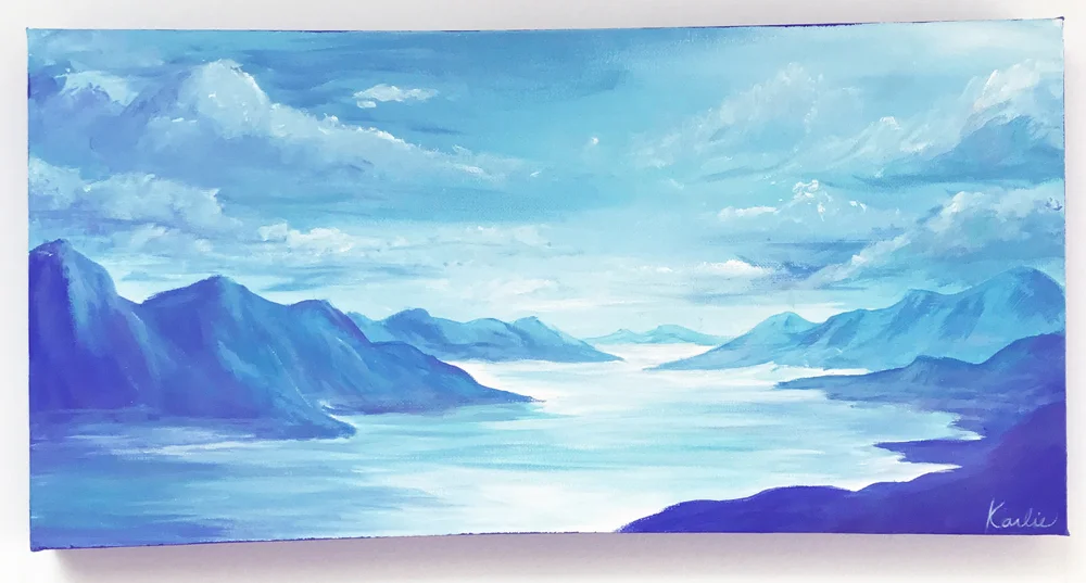 Blue Views: acrylic paint on canvas