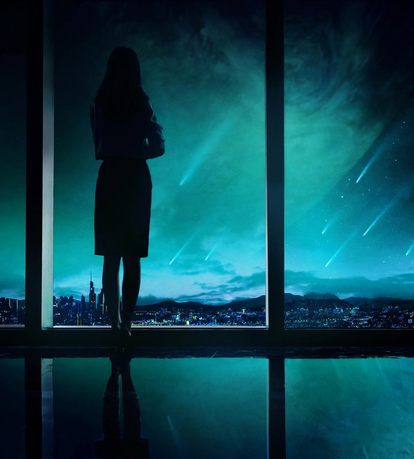 They held their ground. Not untouched- but unbroken. ☄️>Quick afternoon concept. I used parts of my red exoplanet and a foreground image of a woman in an office from istock as a base and then just let the vibe happen. Happy FriYAY!<✨

#mattepai