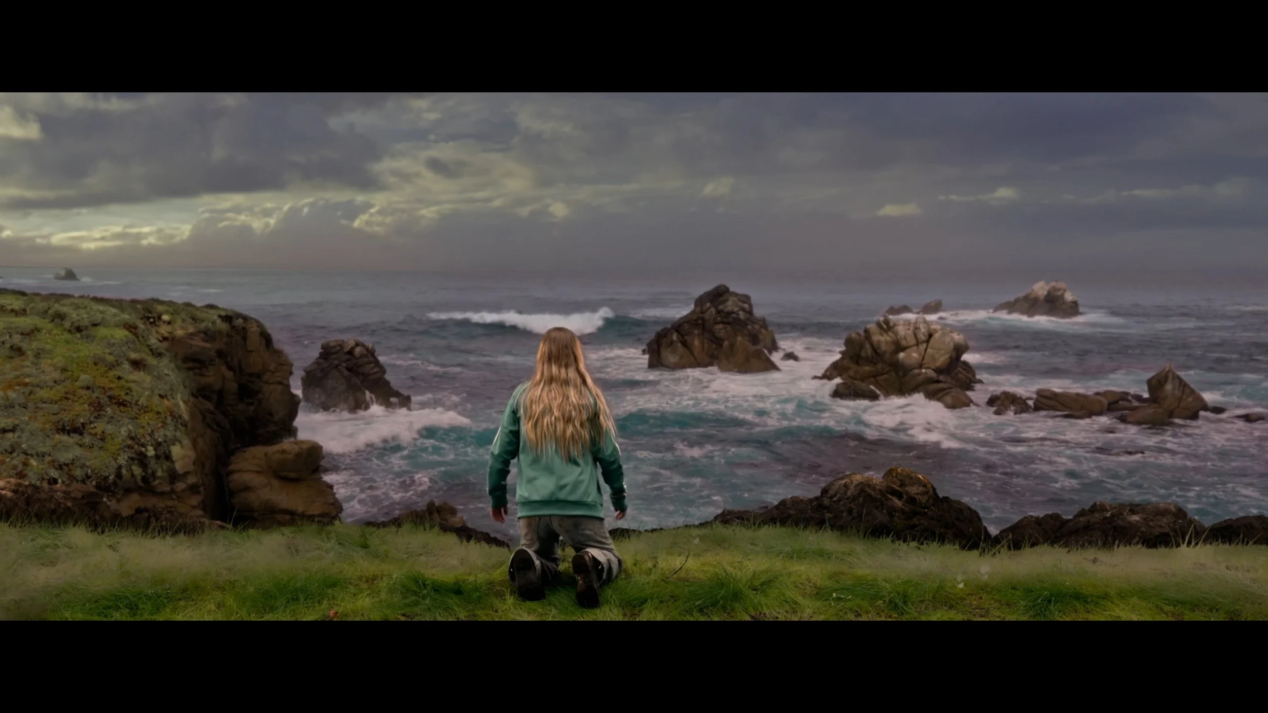  On this shot, I created the extention of the grass on the foreground, as well as the rocks and shoreline. 
