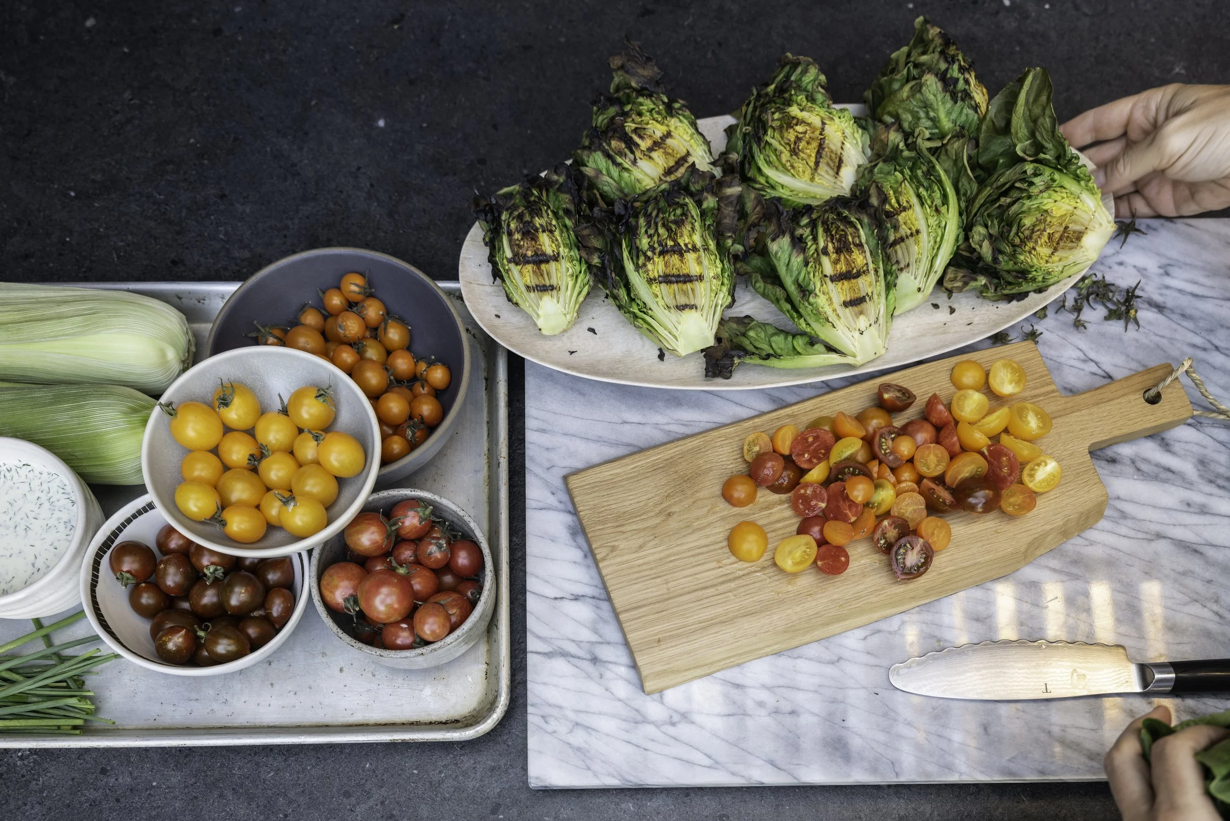 grilled little gem salad