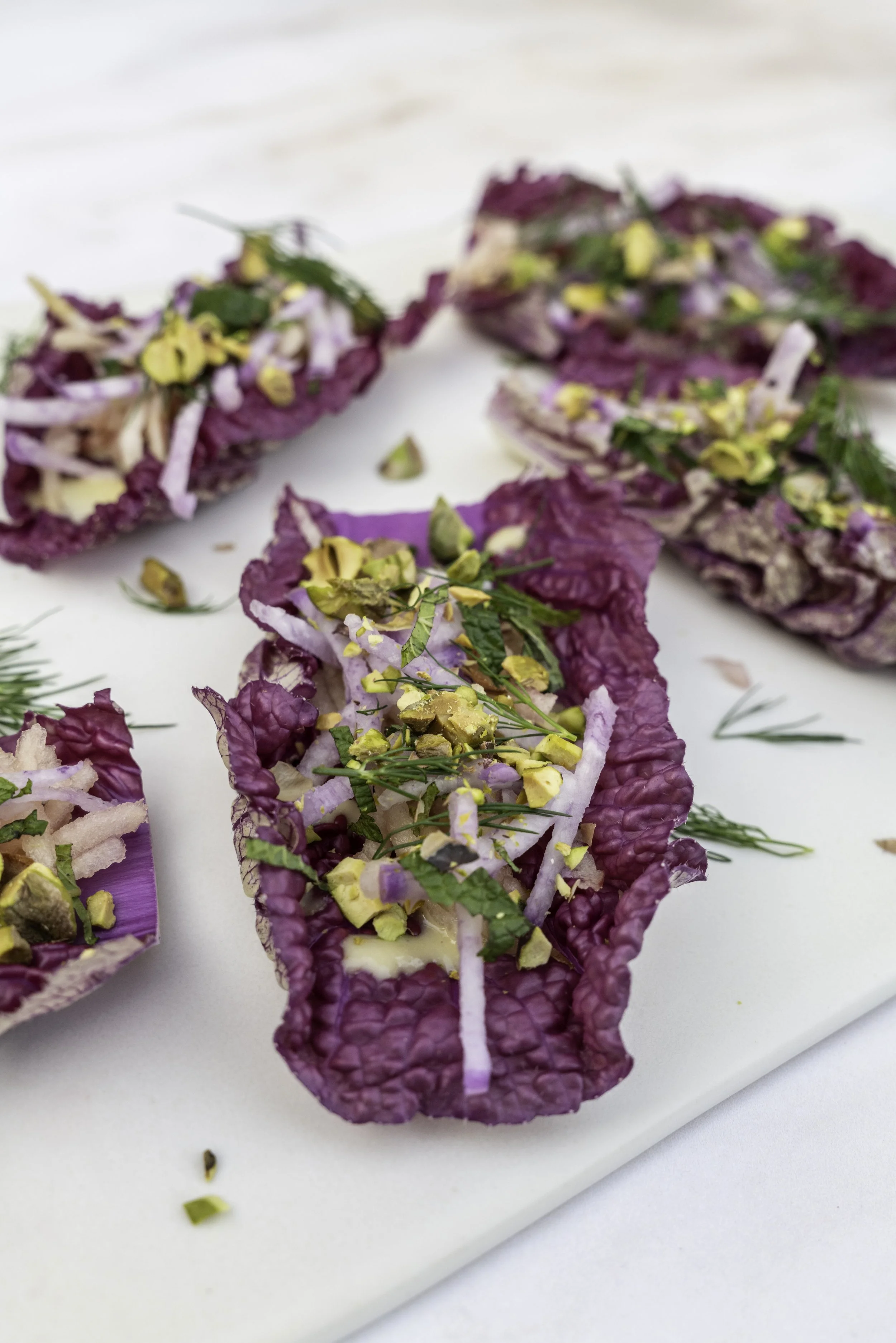 Purple Napa Cabbage appetizer