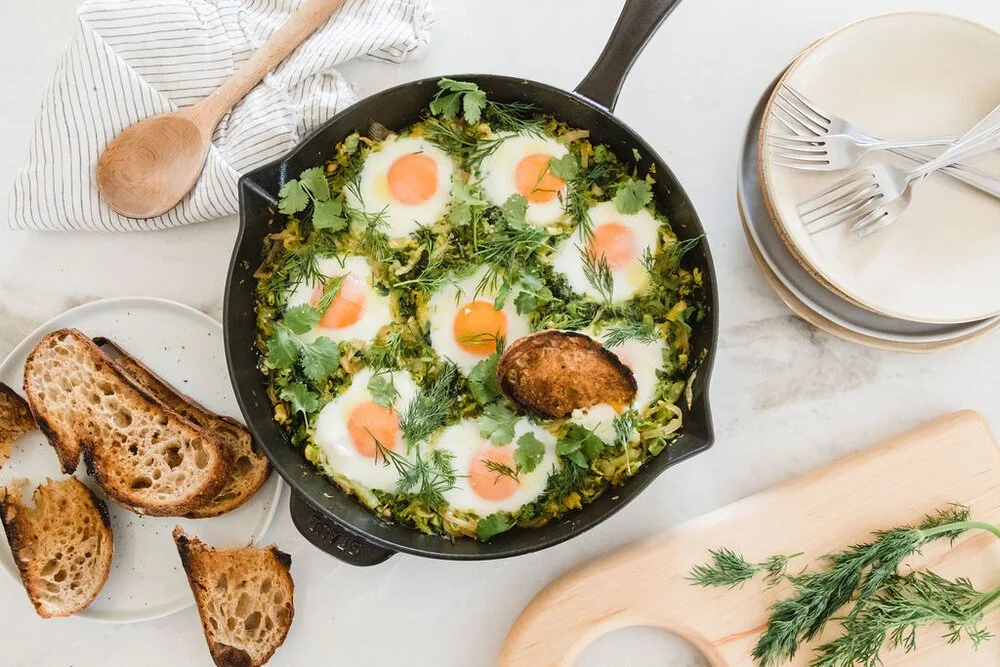 shakshouka-with-napa-cabbage-broccoli-brussels-sprouts