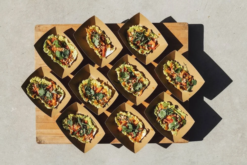 Napa Hearts With Thai Peanut Dressing