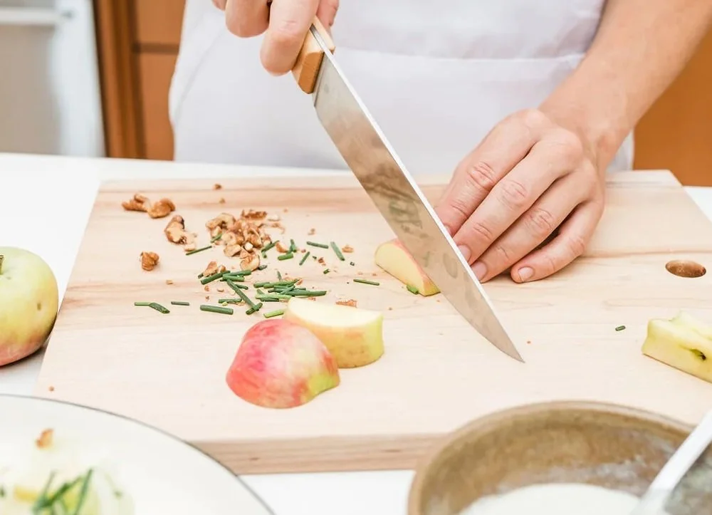 Romaine and Apple Salad with Blue Cheese Dressing