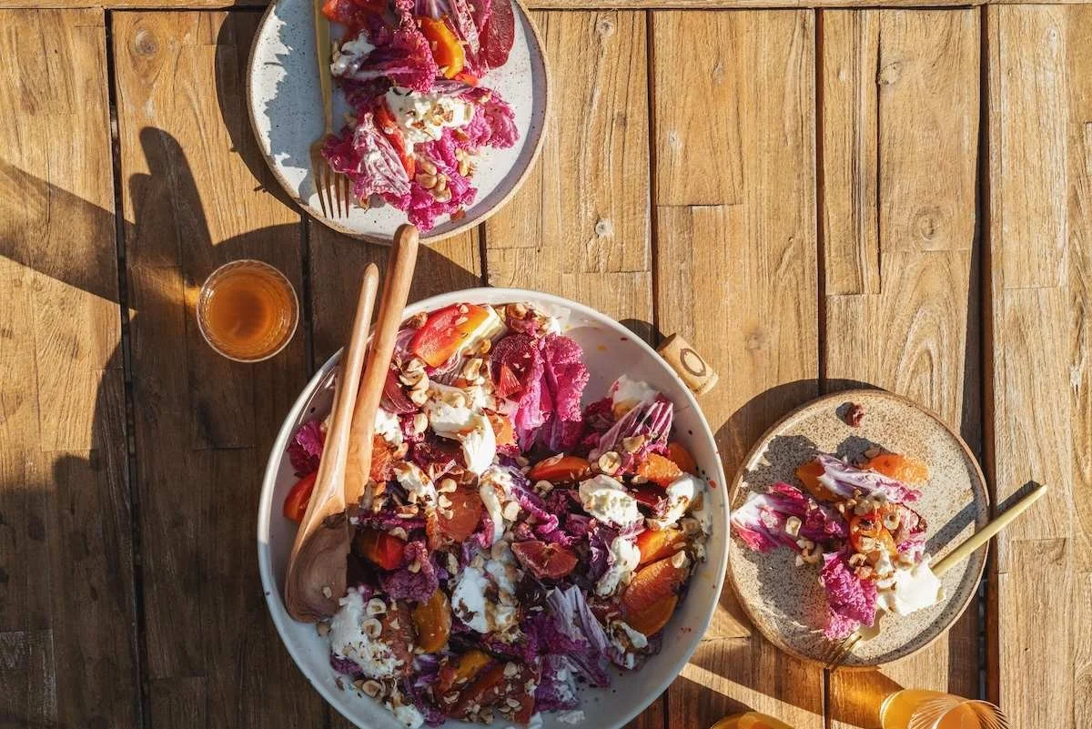 purple napa salad with beets burrata recipe