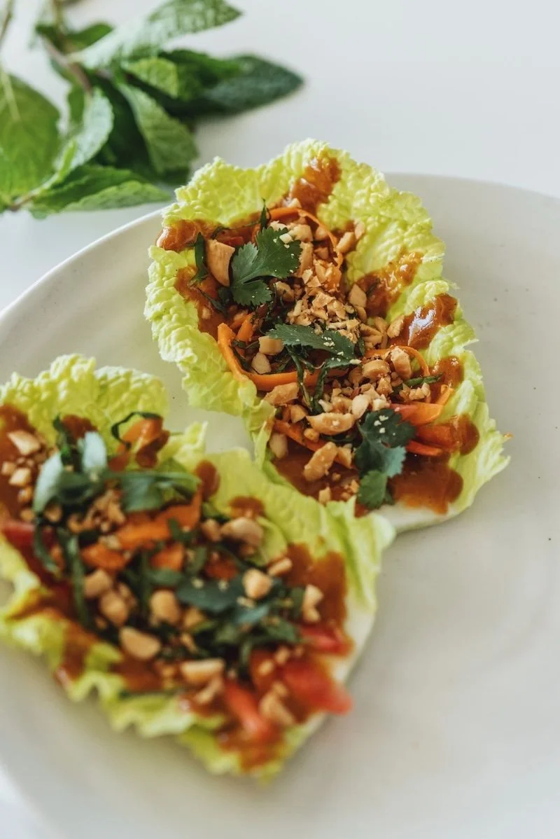 napa hearts appetizer with peanut dressing hitchcock farms recipe