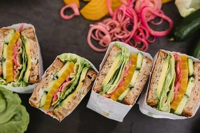 Veggie Sandwich with Iceberg Babies Hitchcock Farms