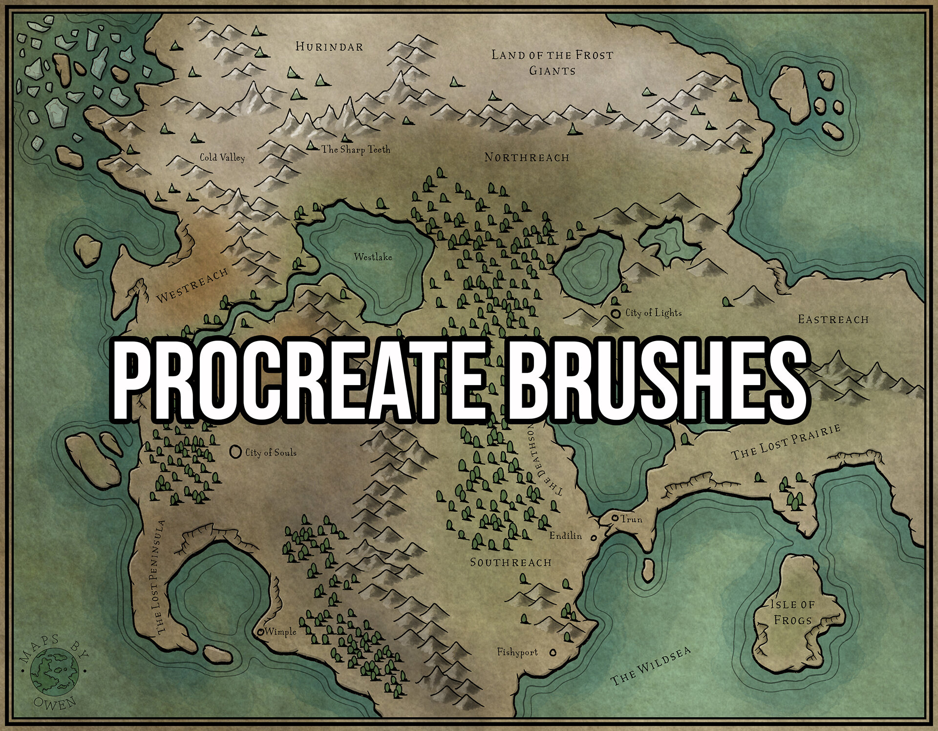 map brushes procreate free