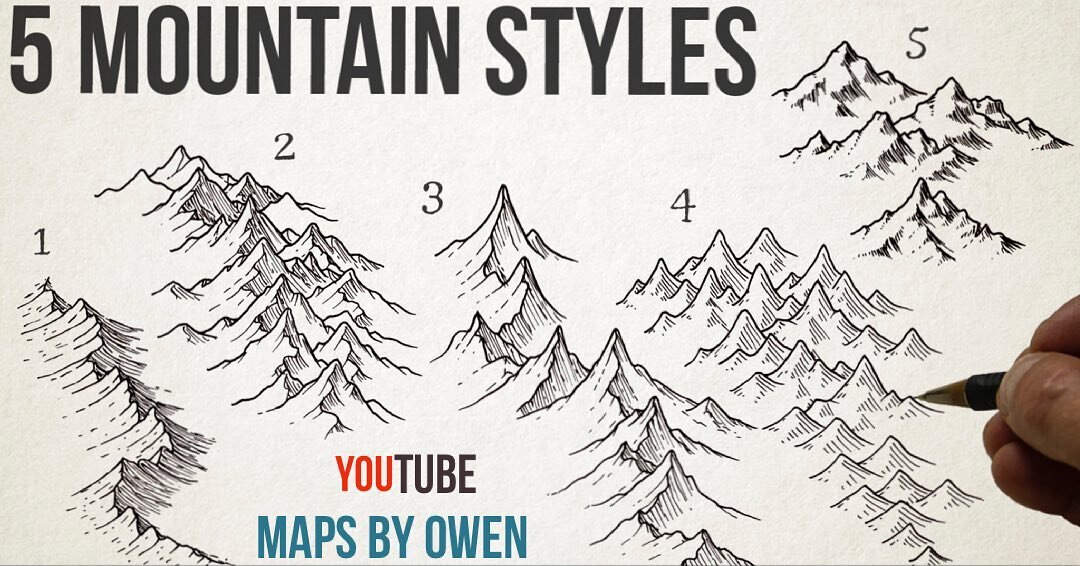 See how to draw these 5 mountain styles and learn the really simple theory that will make your mountains always make sense! (Link in bio).

#fantasy #fantasymap #fantasycartography #fantasymountains #rpgmap #rpg #dnd #dndmap #dungeonsanddragons #mapm