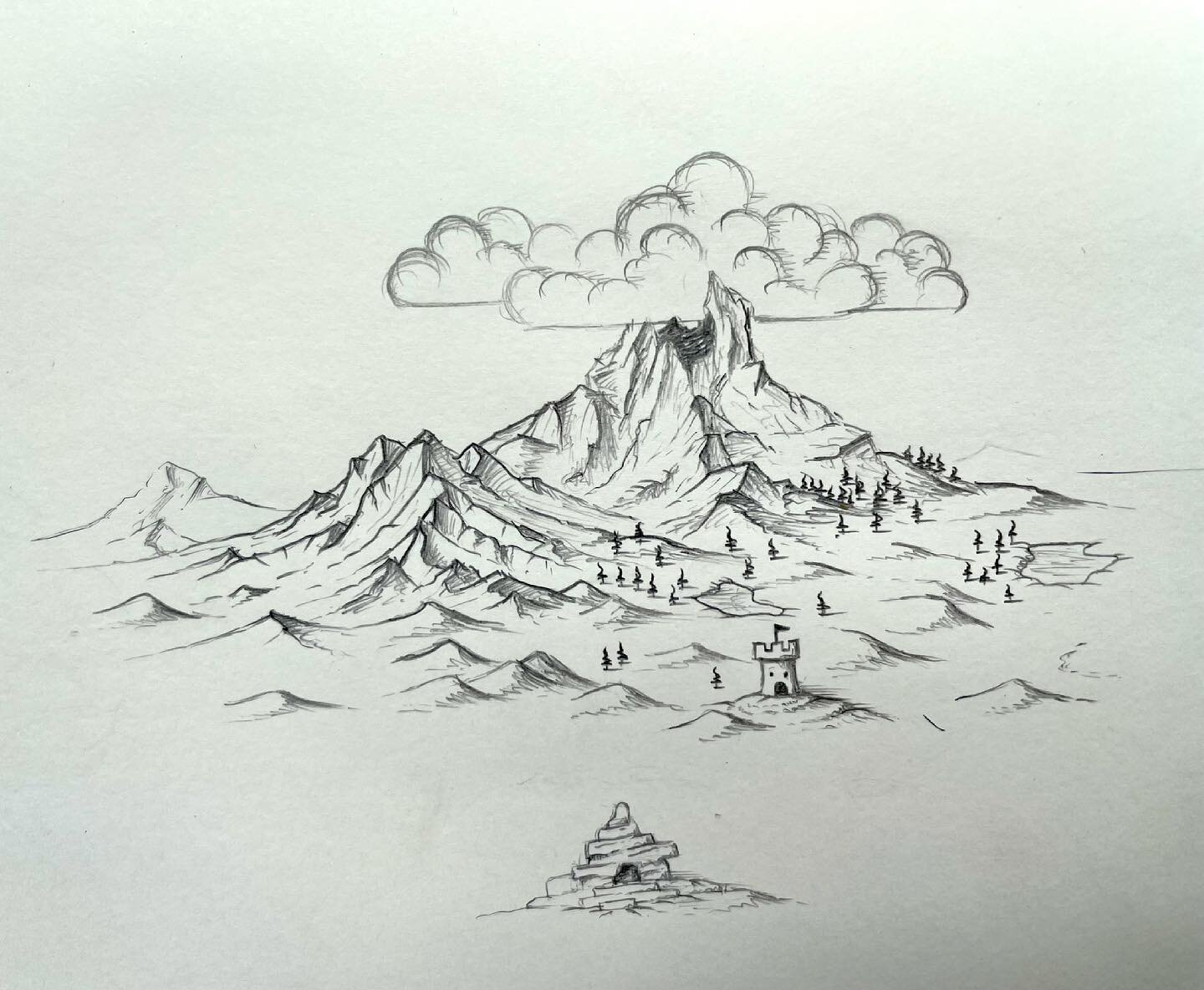 A bit more mountain sketching. You can see the whole process as a timelapse on my youtube channel (link in bio)

#map #mapmaking #cartography #fantasycartography #fantasymap #rpg #rpgmap #tabletop #dnd #dndmap #dungeonsanddragons #sketching #mountain