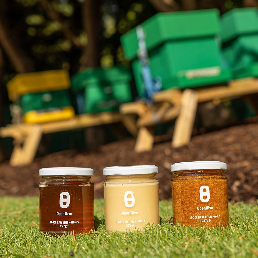 As the evenings get shorter and the nights get colder, make sure you have some sunshine in a jar! Our award winning honey from Dublin, Wicklow and Galway will keep you warm inside. #openhive #bees #honey photo @what.sheevs.cooks.styles.eats