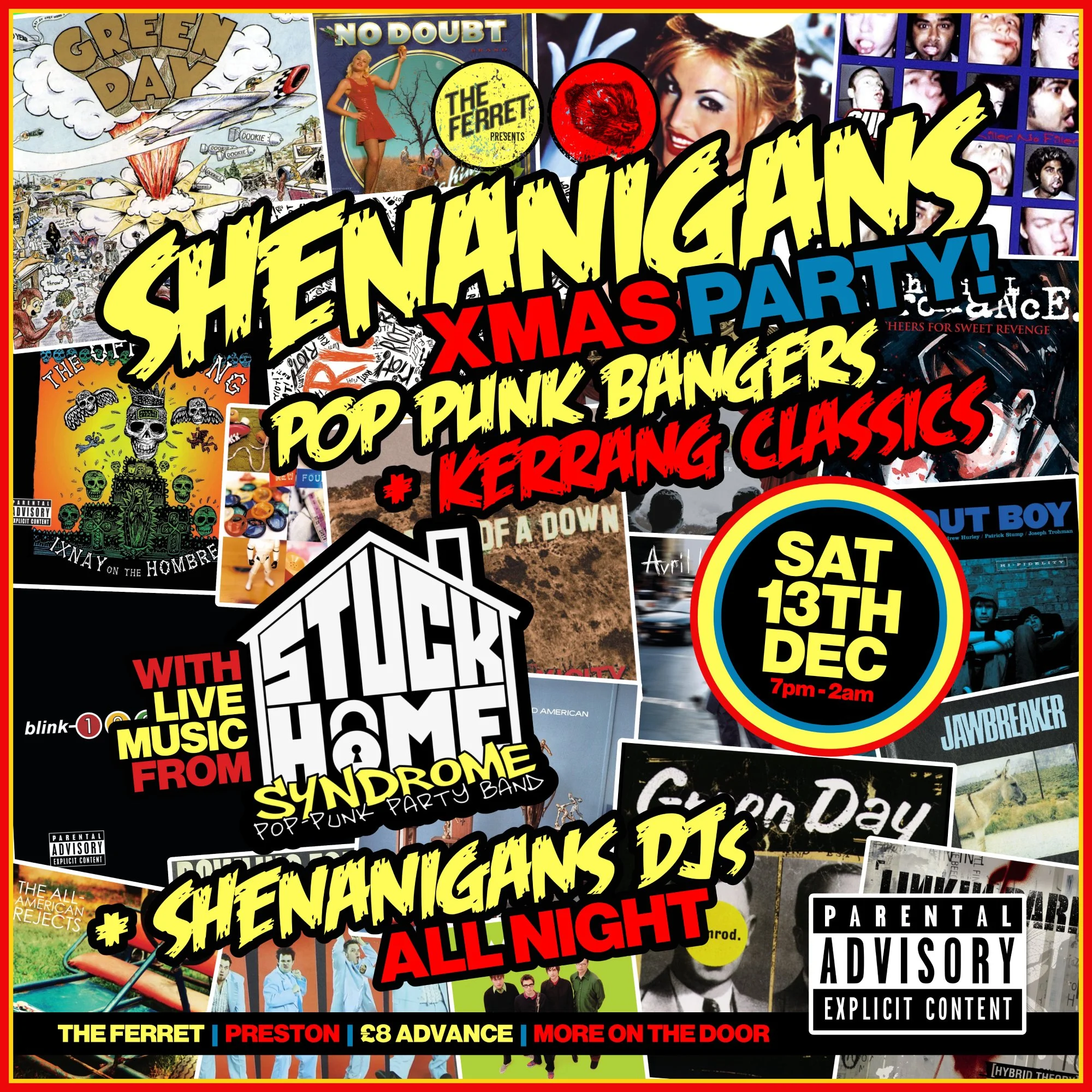 Shenanigans XMAS PARTY! Pop Punk Bangers &amp; Kerrang Classics! Ft. Stuckhome Syndrome - Live Pop-Punk covers band