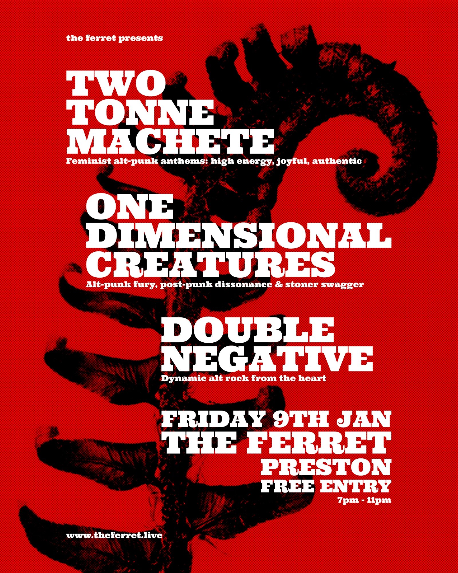 Two Tonne Machete + One Dimensional Creatures + Double Negative
