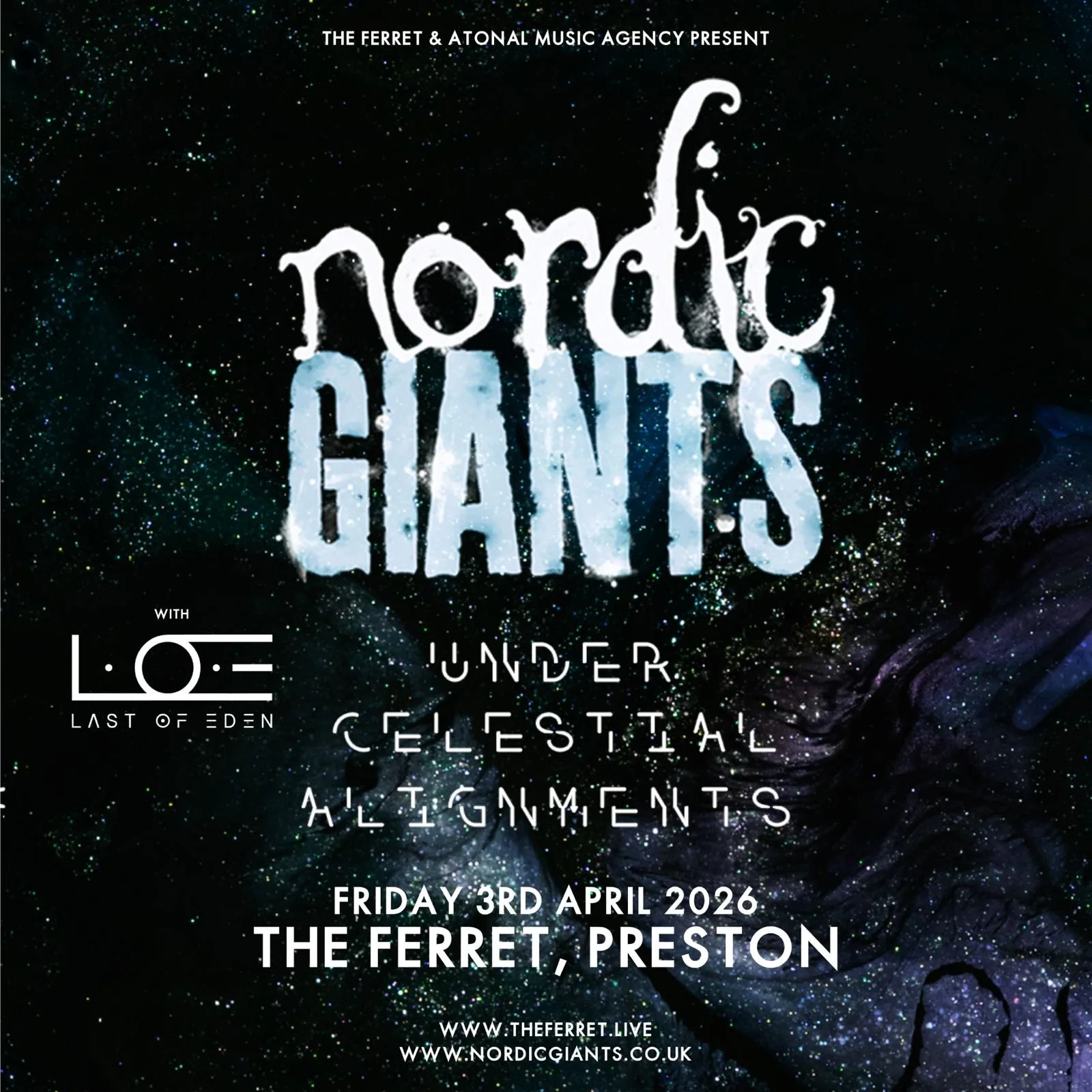 NORDIC GIANTS - Under Celestial Alignments - UK Tour with Last Of Eden