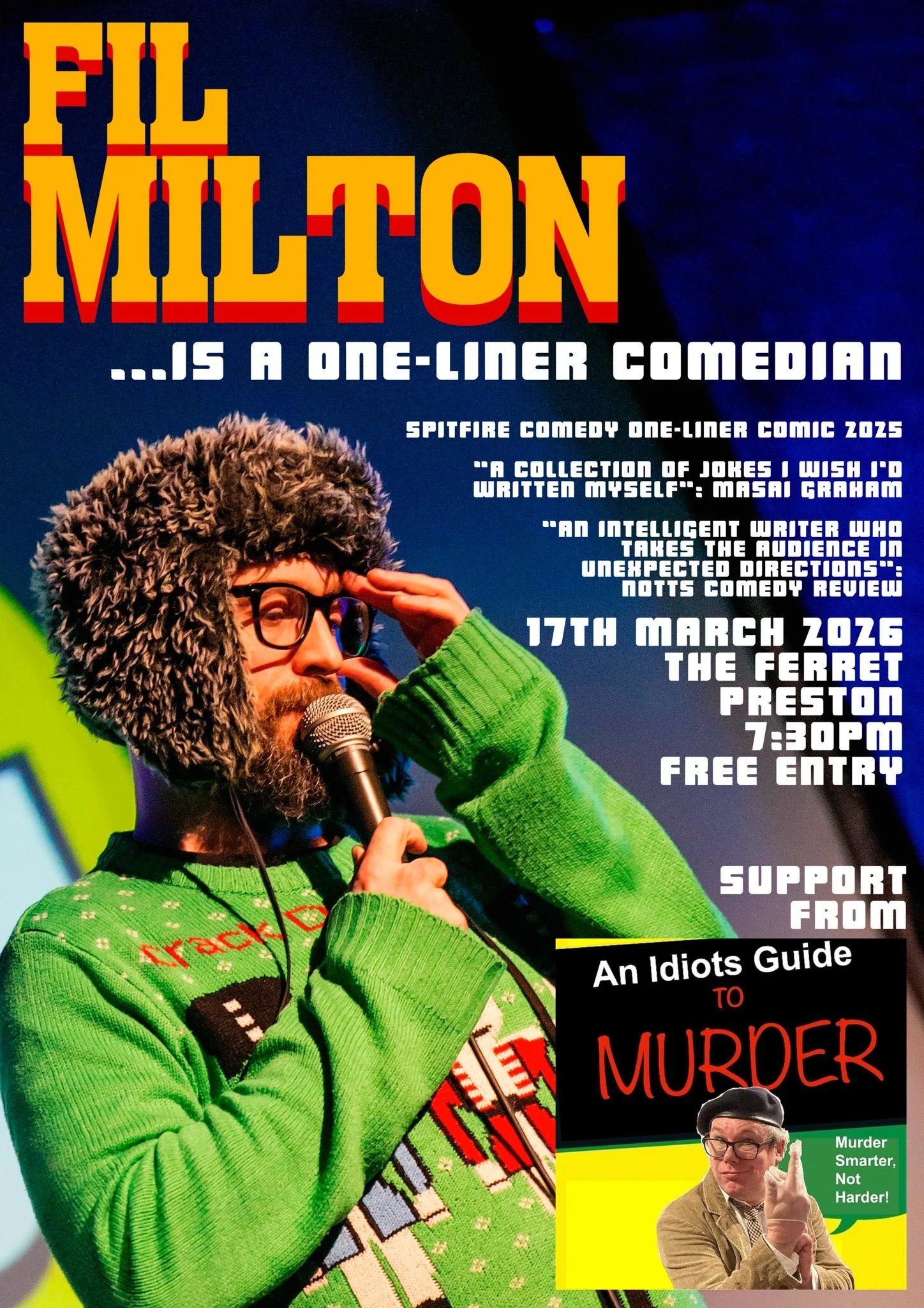 MTFMA presents: Fil Milton &amp; Laurence Tuck - DOUBLE HEADER - 2 FREE COMEDY SHOWS
