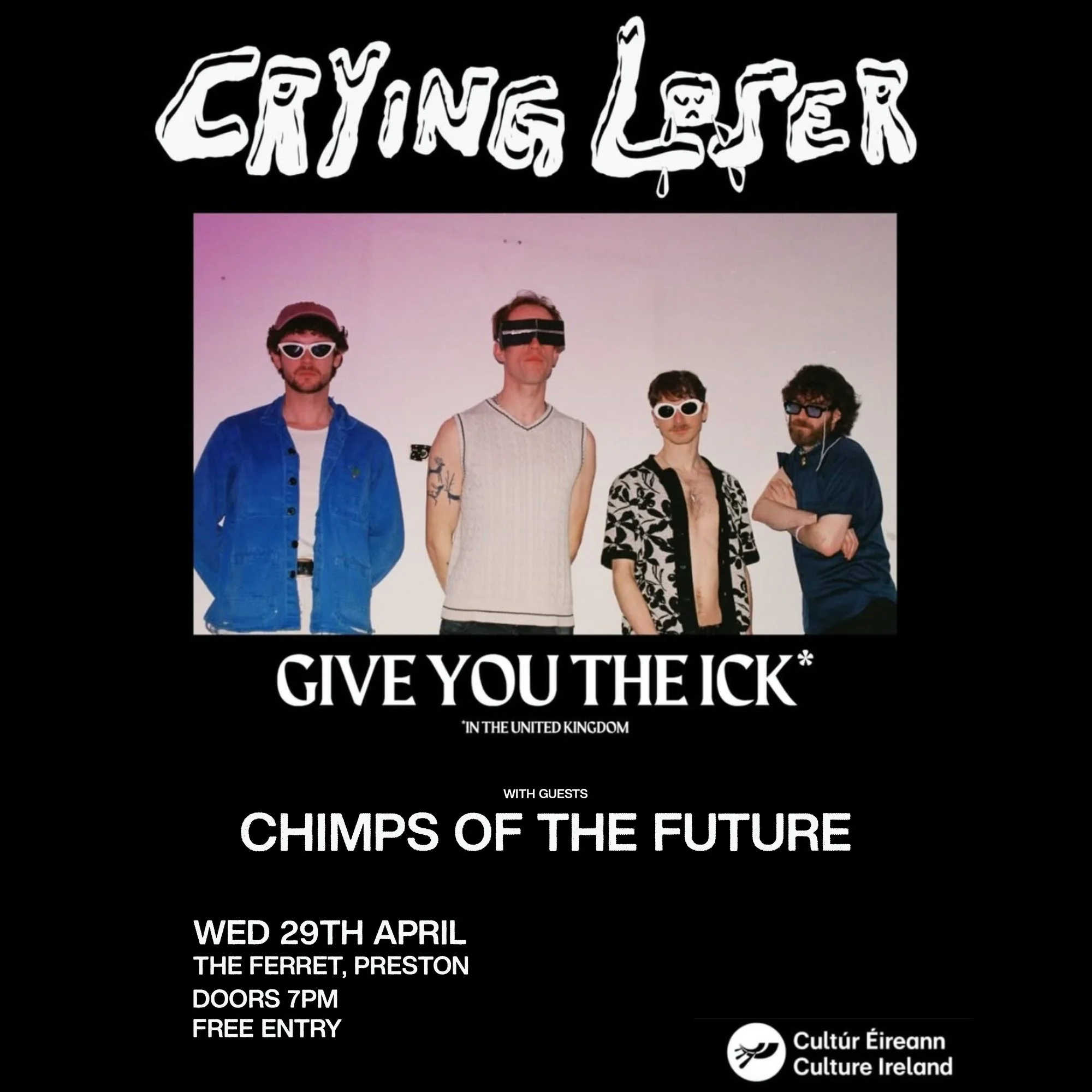 Crying Loser (Avant-Garde noise rock from Cork, Ireland) + Chimps of The Future