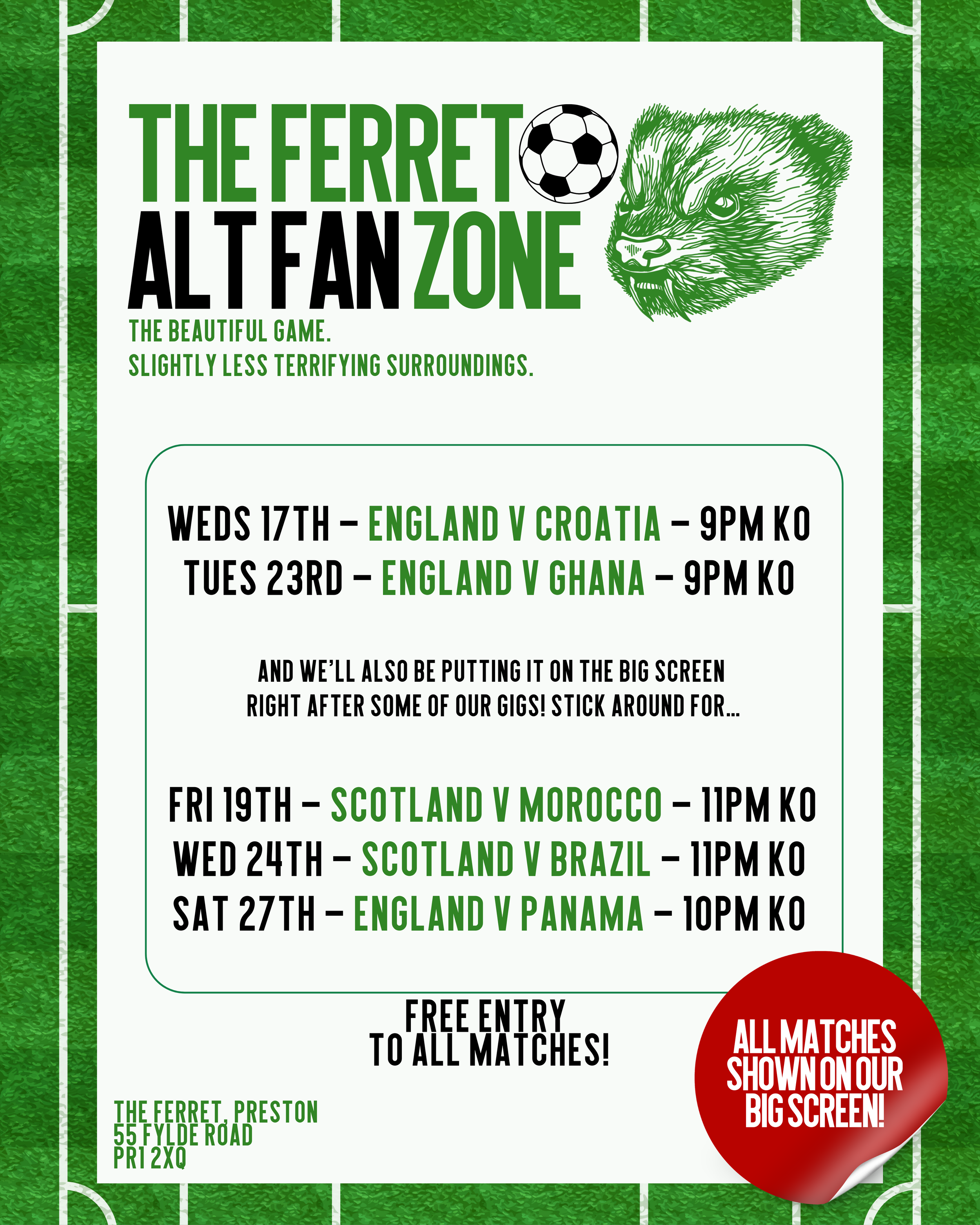⚽️THE FERRET ALT FAN ZONE⚽️ - england v Croatia