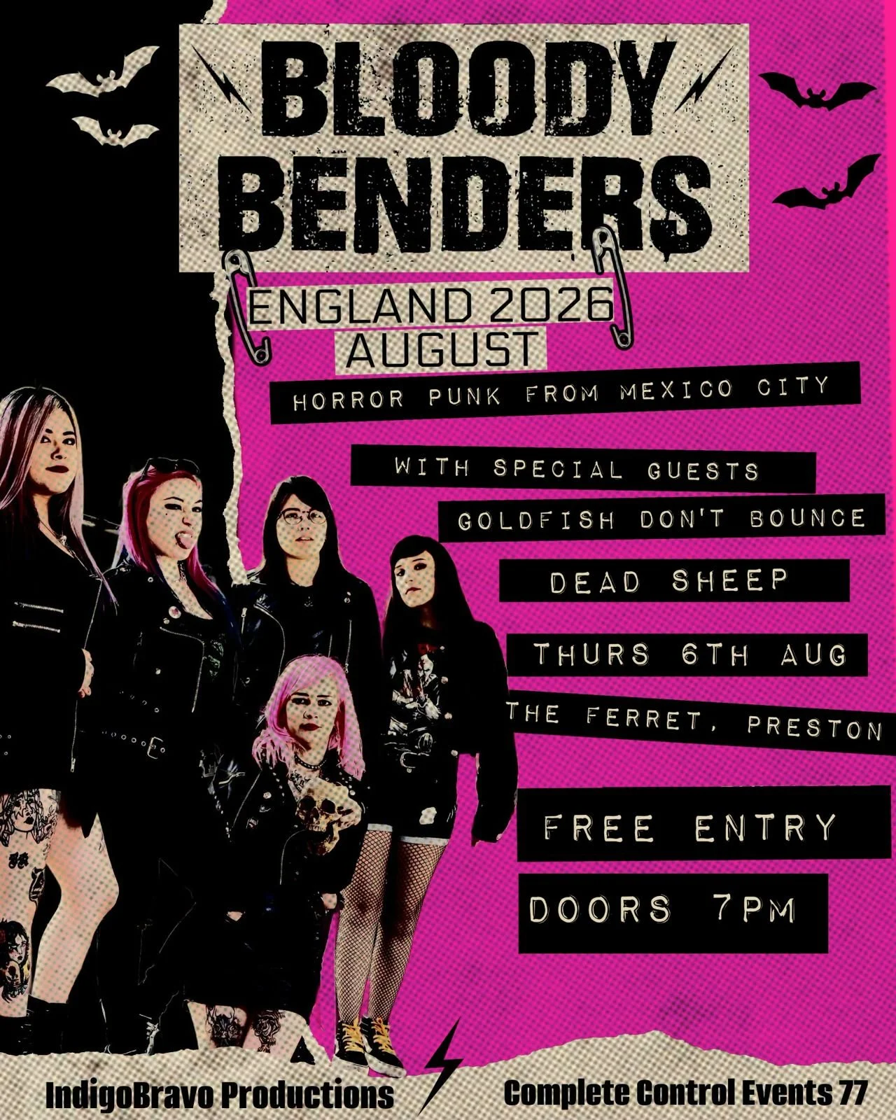 Bloody Benders (Mexico) + Goldfish Don’t Bounce + Dead Sheep