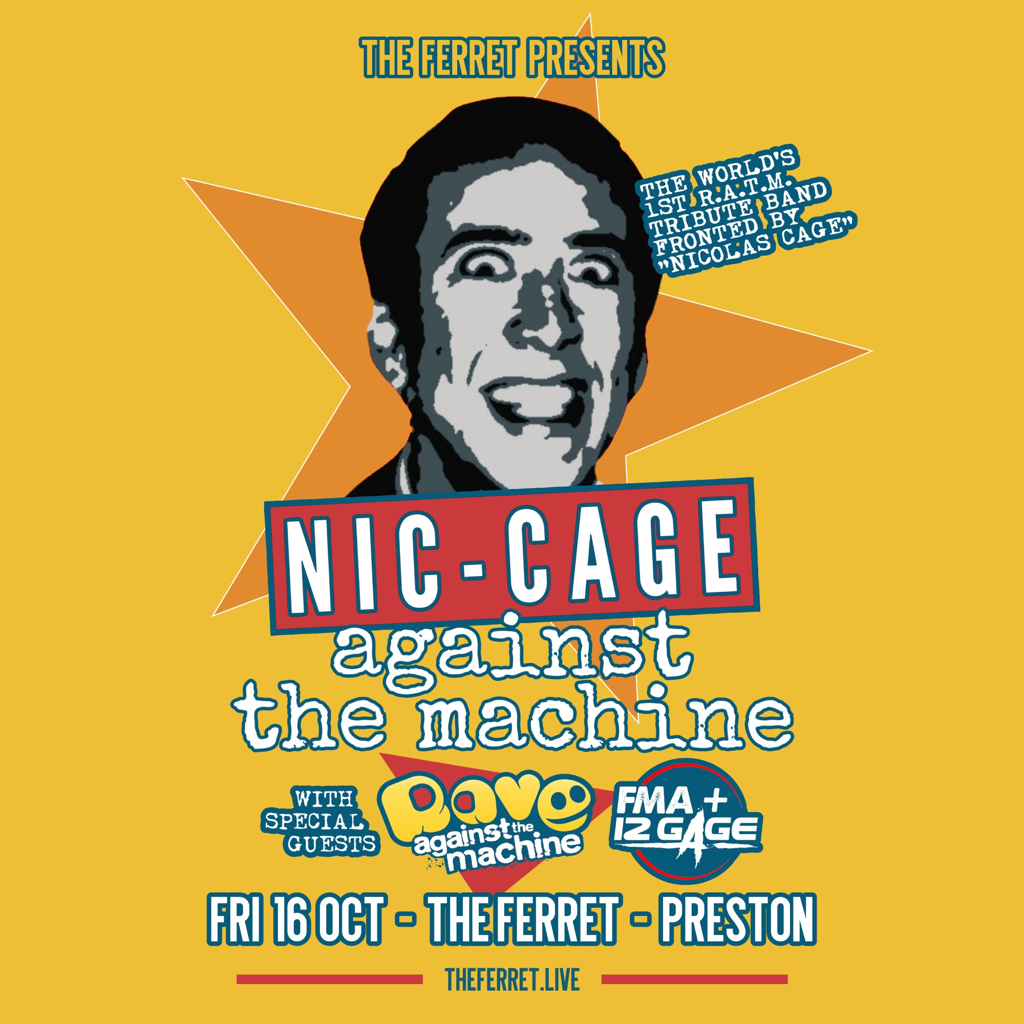 NIC CAGE AGAINST THE MACHINE - with Rave Against The Machine + FMA+12 Gage