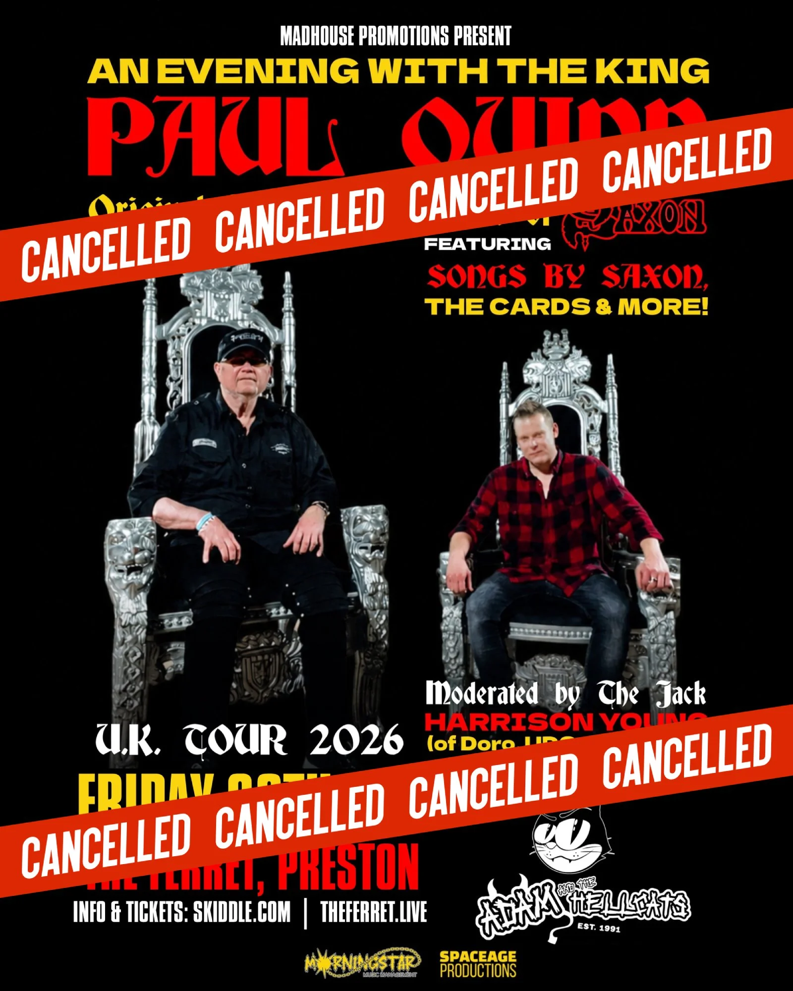 CANCELLED: Paul Quinn of Saxon