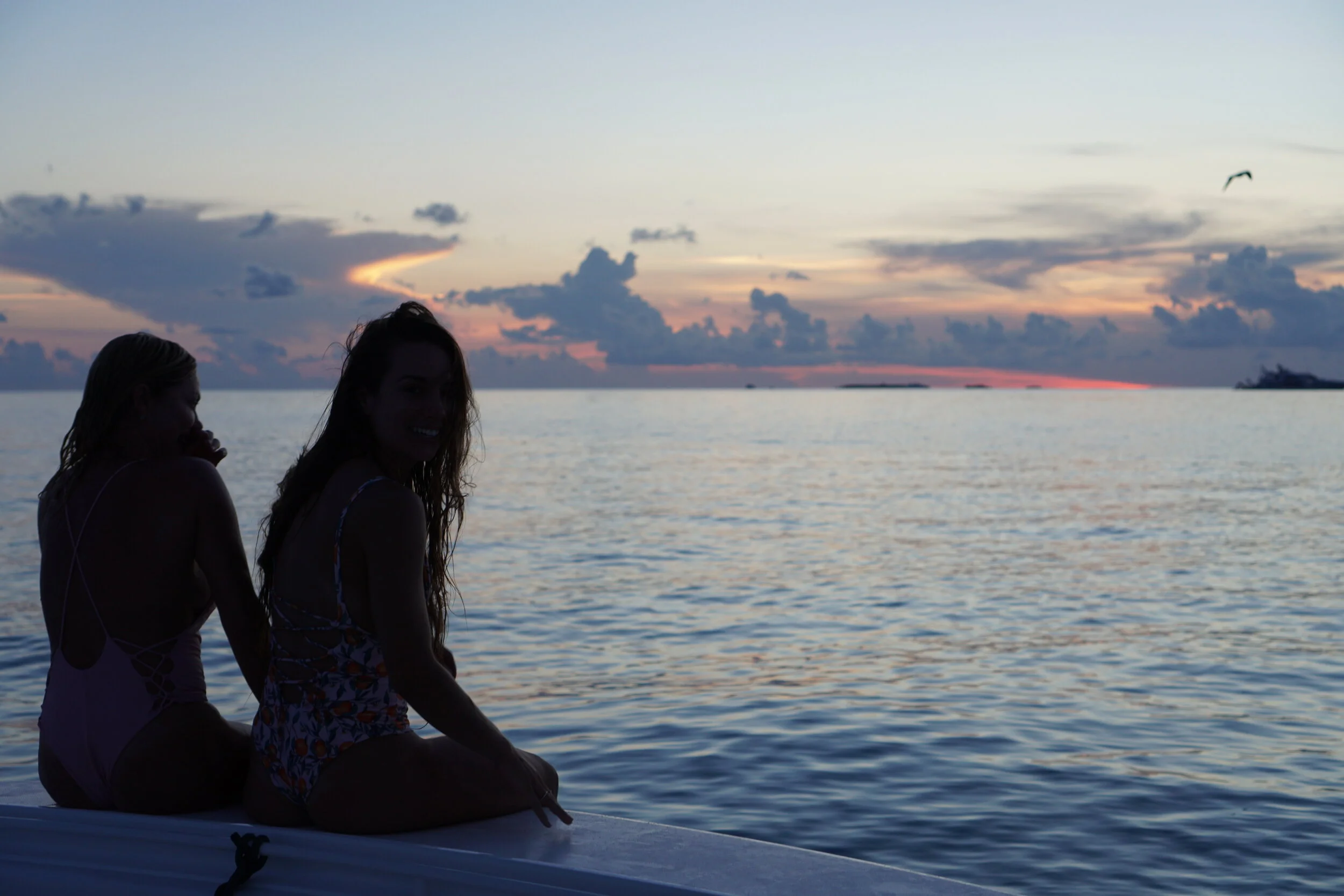 Watching the sunset after a day of exploration