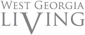 Text reading 'West Georgia Living' on a black background.