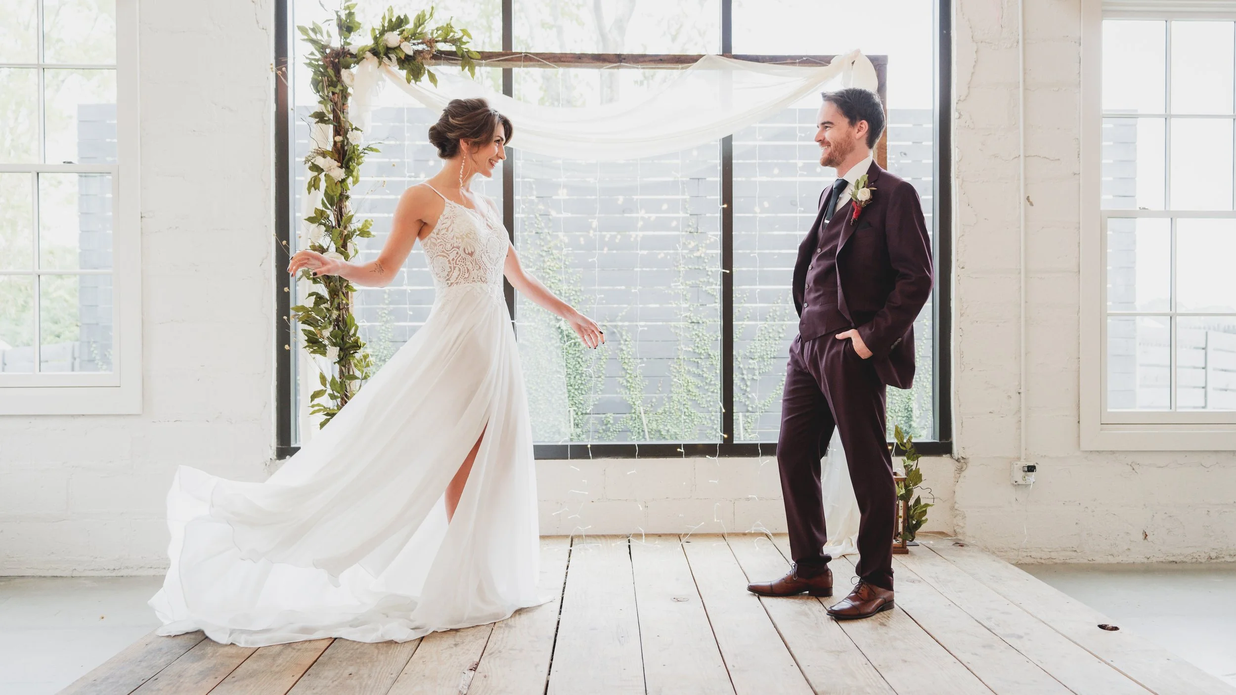 Atlanta and North Georgia Wedding venue, natural light with large window photography