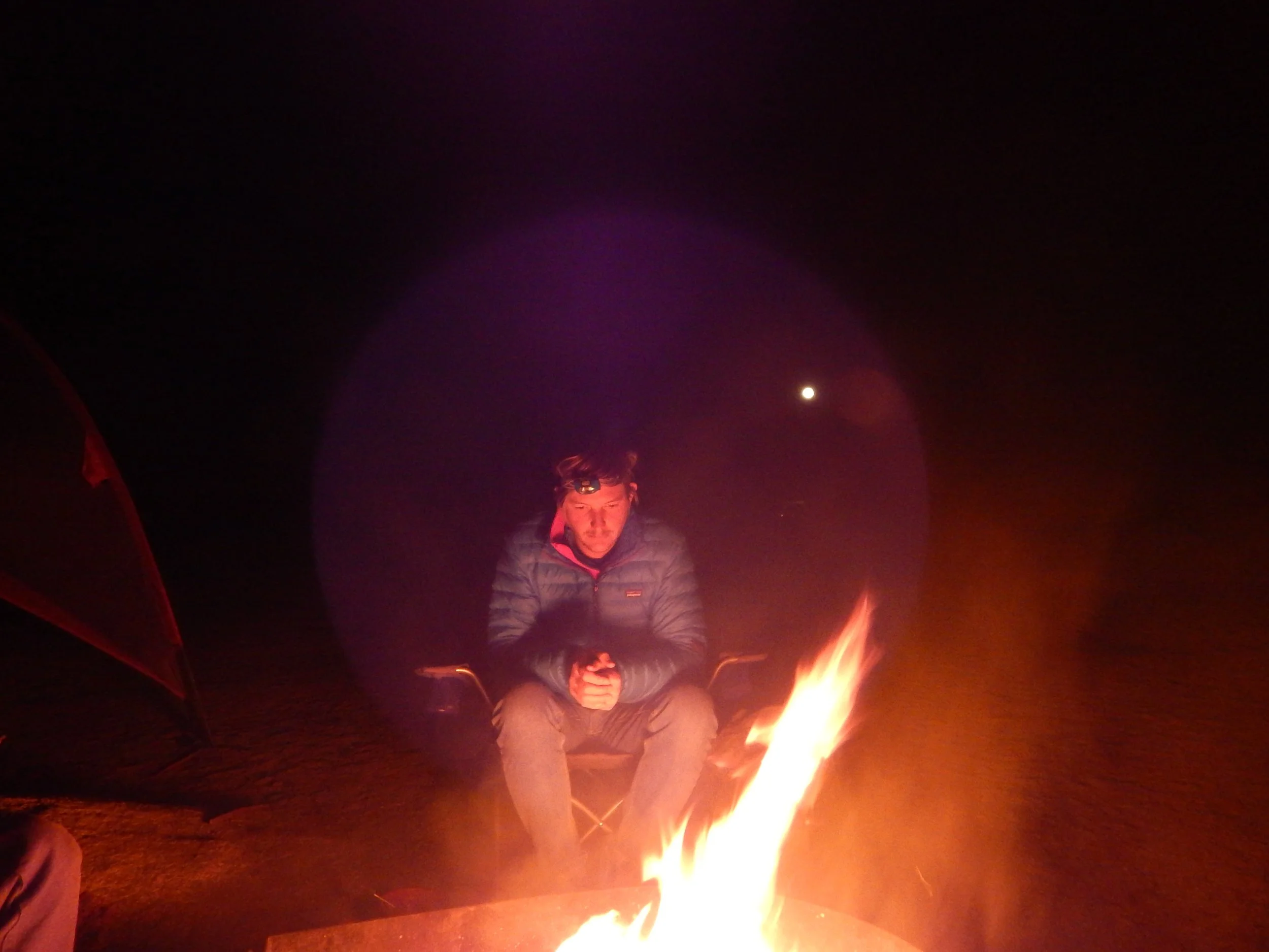 Climber camping