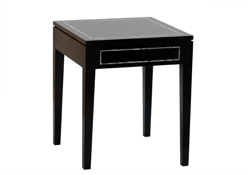 Copy of  Ebonised side table with mother of pearl inlay