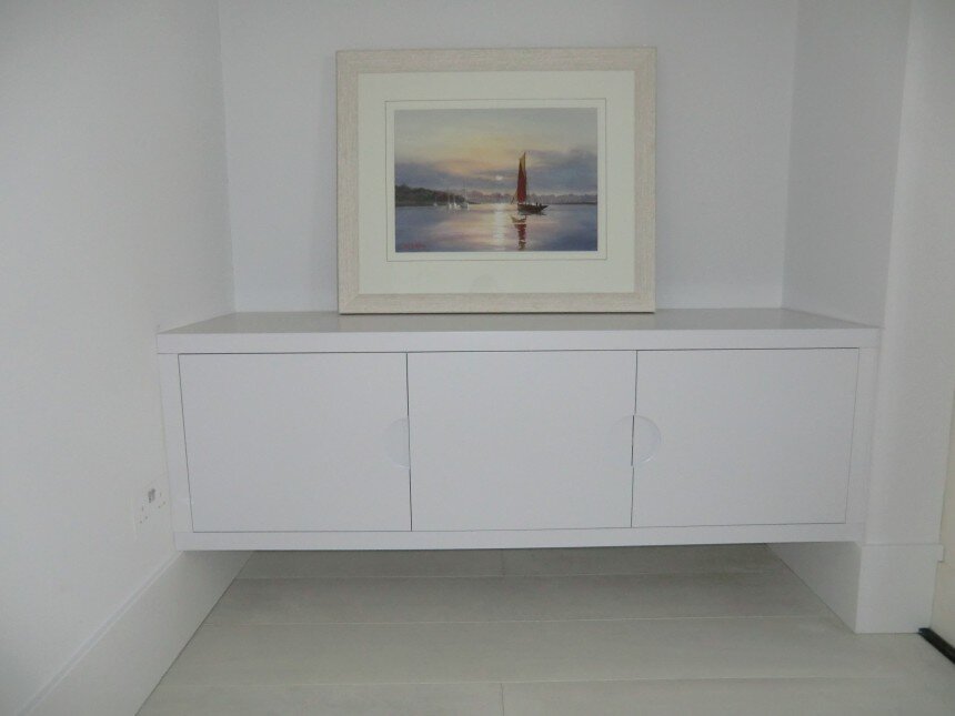 Copy of  Floating sideboard fitted wall to wall