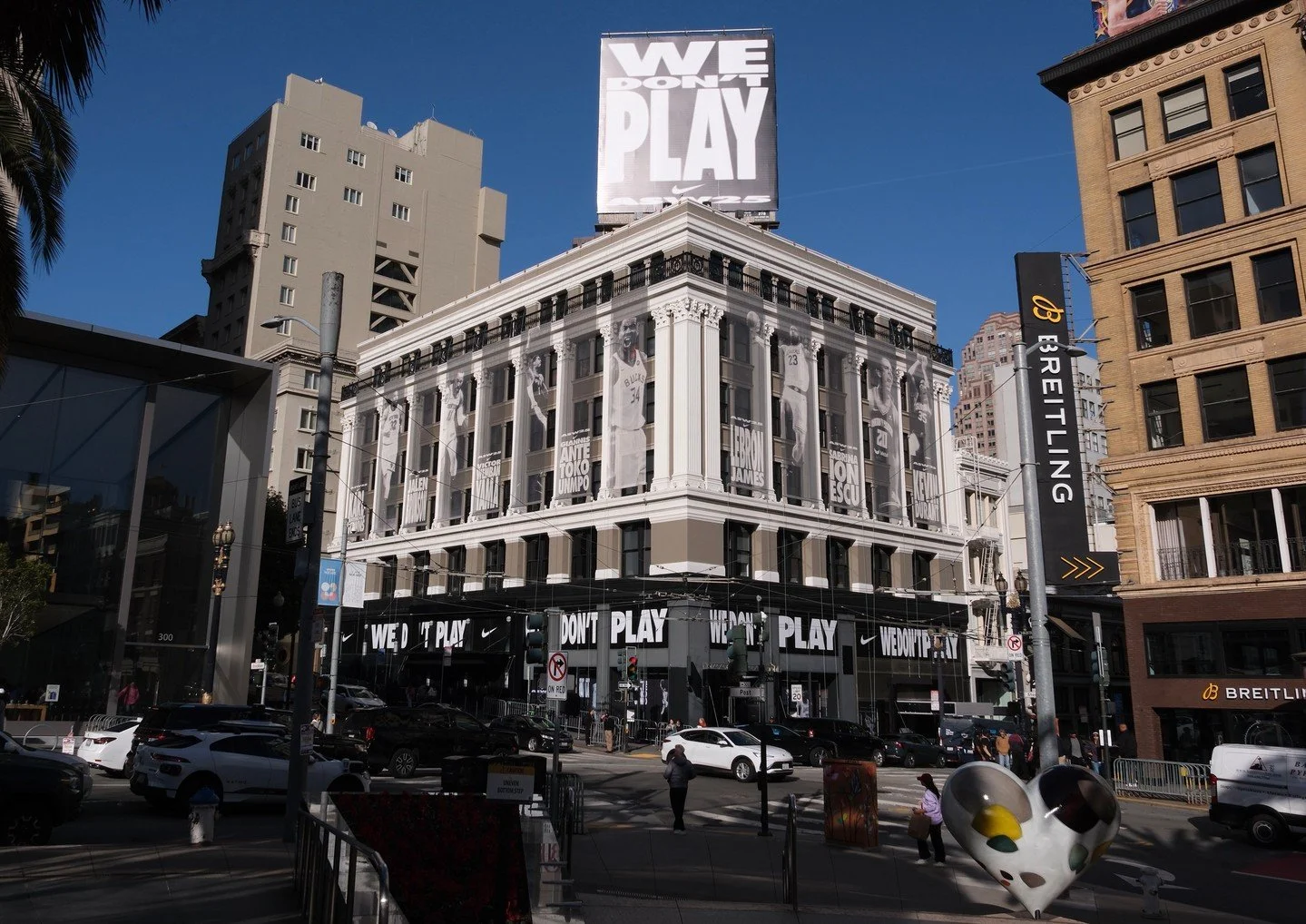 Ahead of @nba All-Star Weekend, @nike debuted its all-new Black Label Collection of basketball sneakers at its San Francisco flagship store. ⁠
⁠
Our team transformed the iconic Union Square storefront during All-Star Weekend by installing massive mes