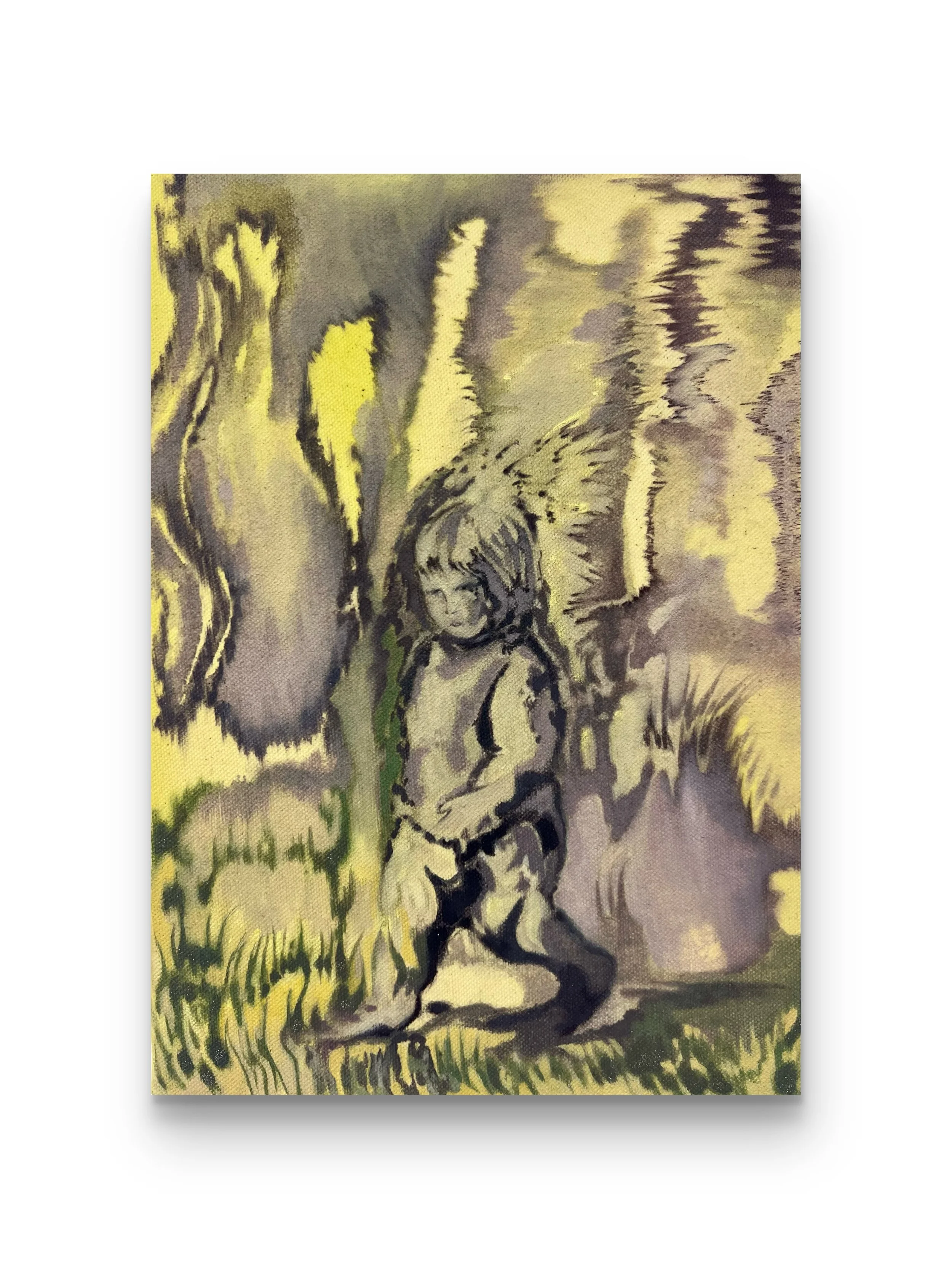  faith in shadows, 2026   20cm x 30cm   oil and watercolour on canvas 