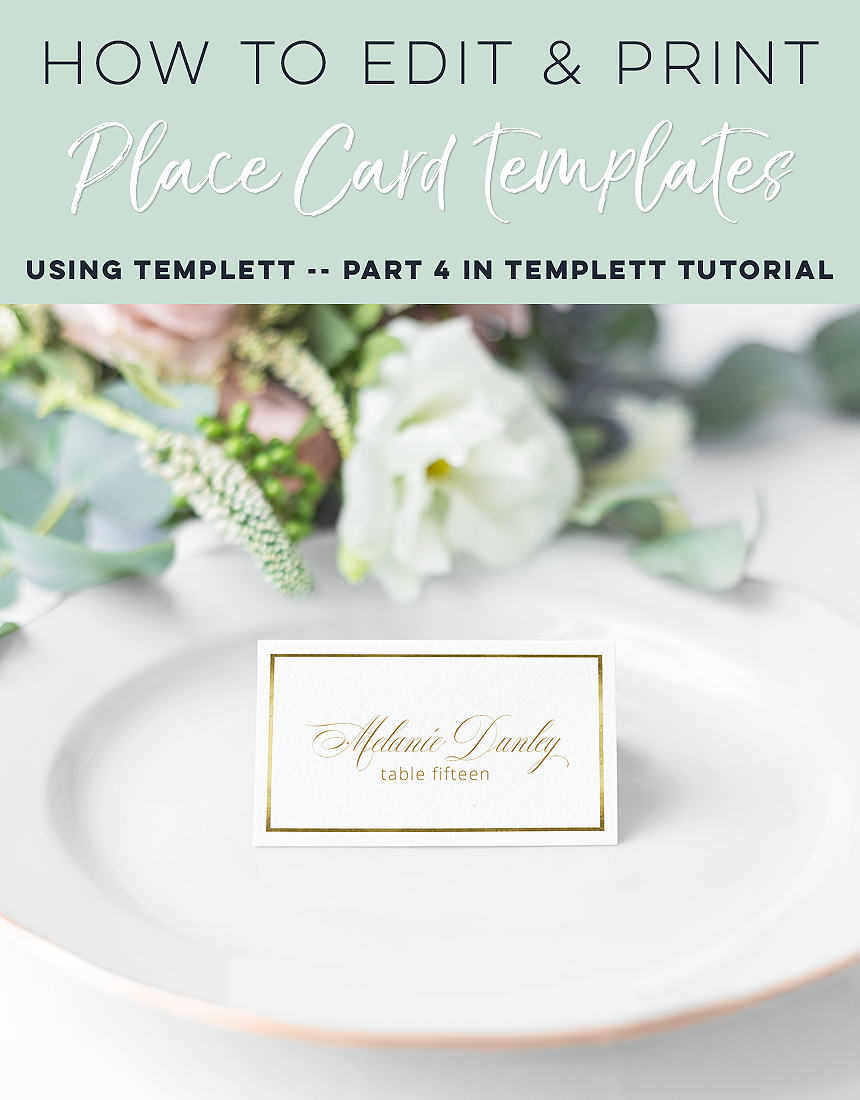 How to Edit & Print Place Card templates using Templett - Part 21 Pertaining To Amscan Templates Place Cards