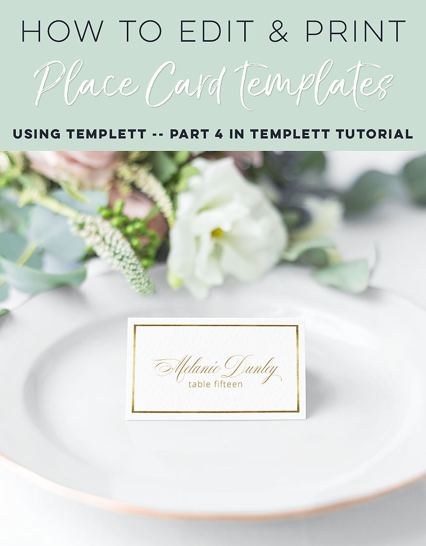 How to Edit &amp; Print Place Card templates using Templett - Part 4 in Templett Tutorial series