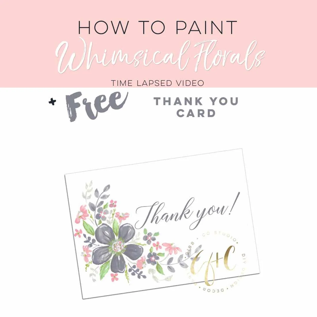 Freebie Thank you card
