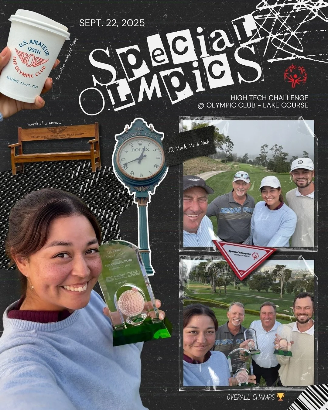 @specialolympicsnca HTC 🏆⛳️🍳 
Had a blast scrambling with this team and supporting a fantastic organization of special athletes ✨ It was such a well run event and exciting to see both courses full of golfers. 

~JD, thanks for having me on your squ
