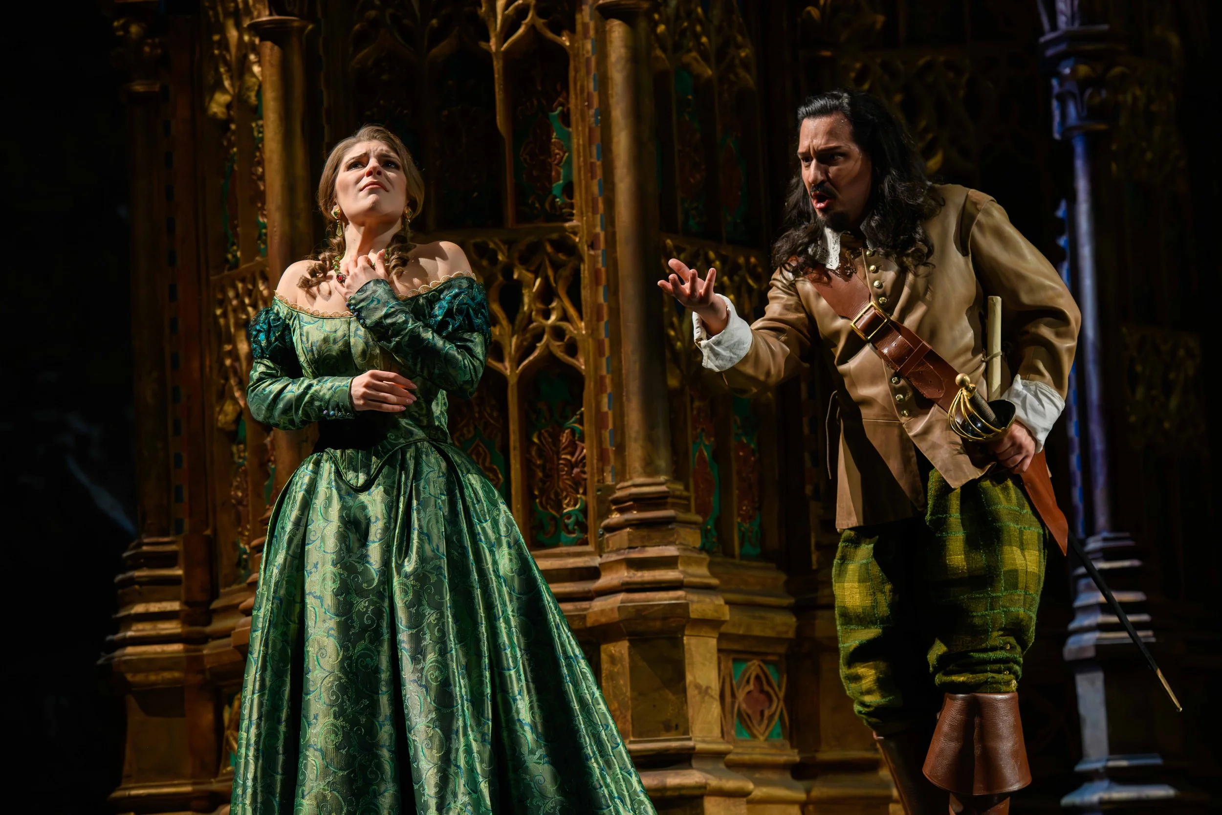 Enrico in Donizetti's Lucia di Lammermoor at the Opéra national du Capitole in February 2026, pictured with Giuliana Gianfaldoni (c) Mirco Magliocca 