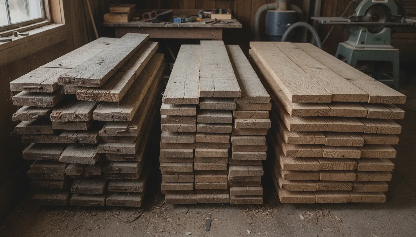 Reclaimed Wood Processing Options De-Nailed Power Washed