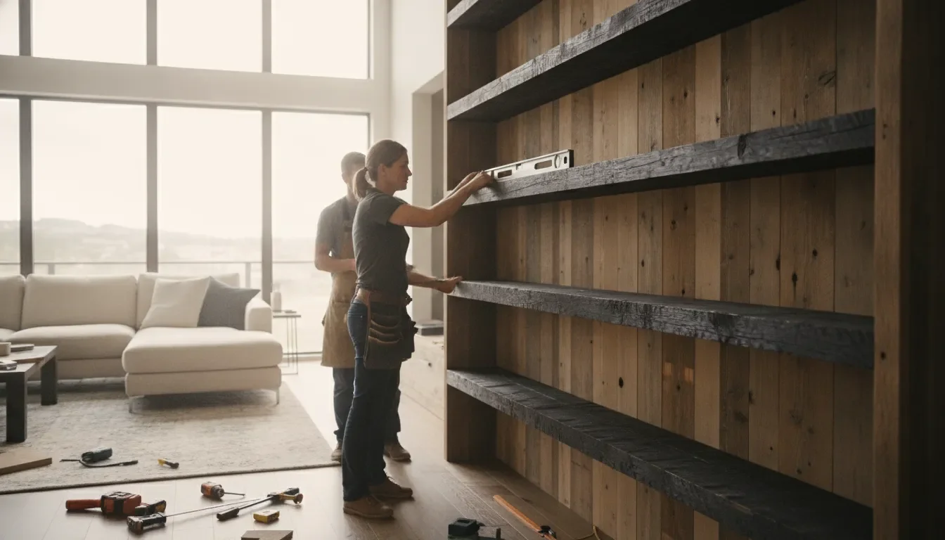 Reclaimed Wood Shelving Custom Built-Ins: A Complete Guide