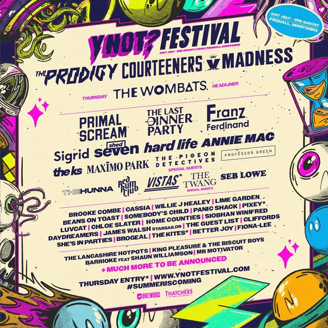We're happy to announce we're heading to the Peak District in August to play @ynotfestival ! Can't wait to see you all there!
&nbsp;
The exclusive Presale goes live Thursday 28th November at 6pm. 

Sign up to avoid missing out