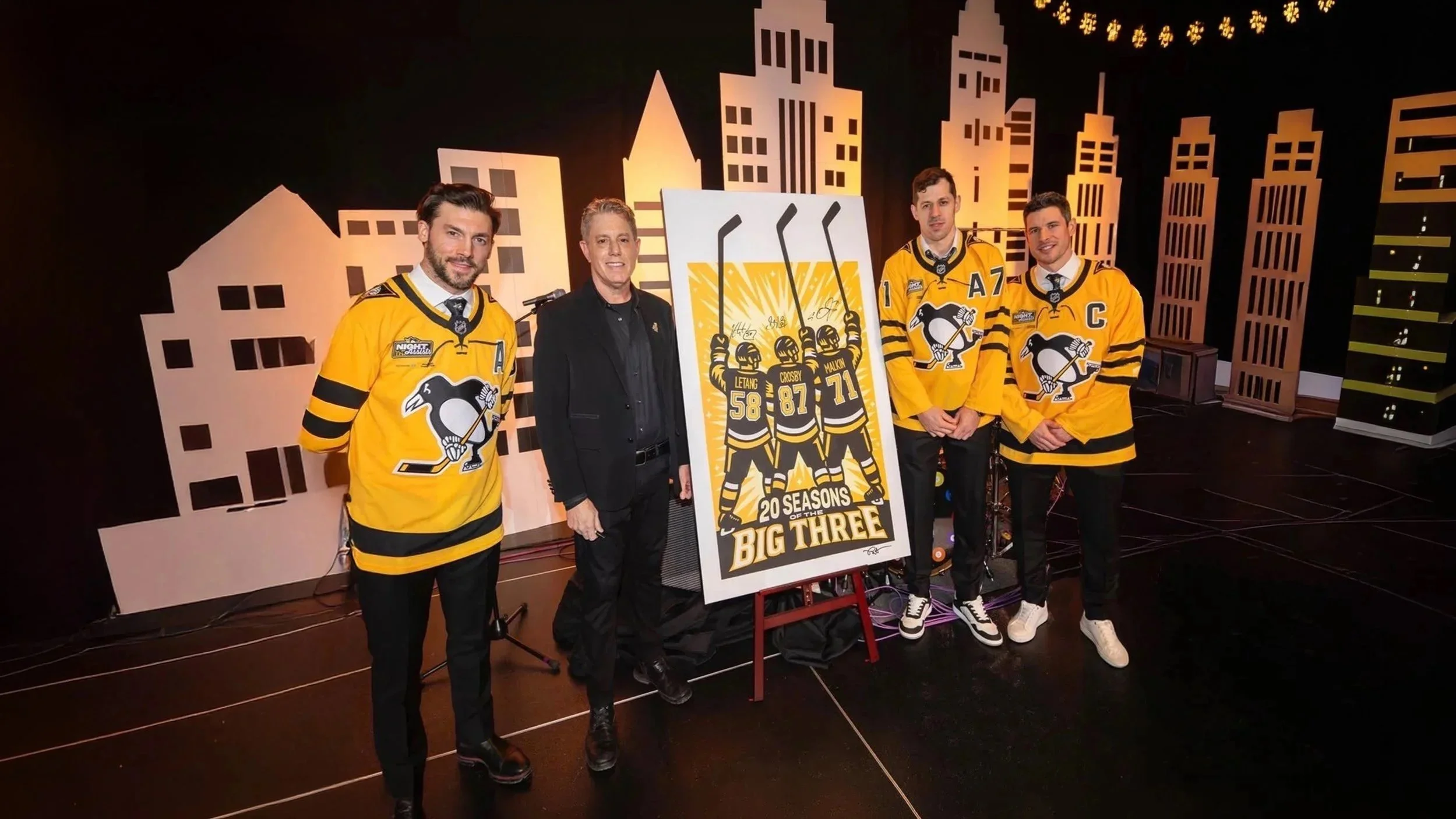 Pittsburgh Penguins Foundation: "Big Three: 20 Seasons" painting commission 
