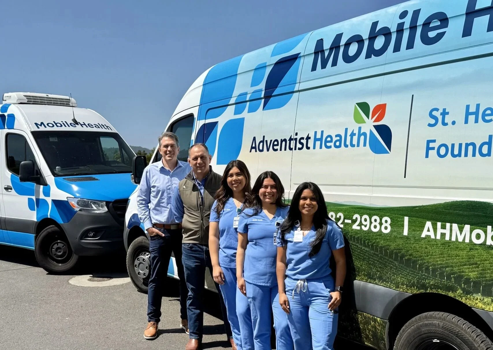 CEO Peter Rumble and St. Helena Hospital Foundation Team