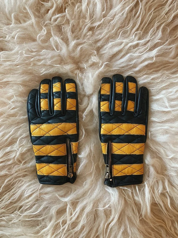 JAILBIRD MOTORCYCLE GLOVES: CANARY YELLOW